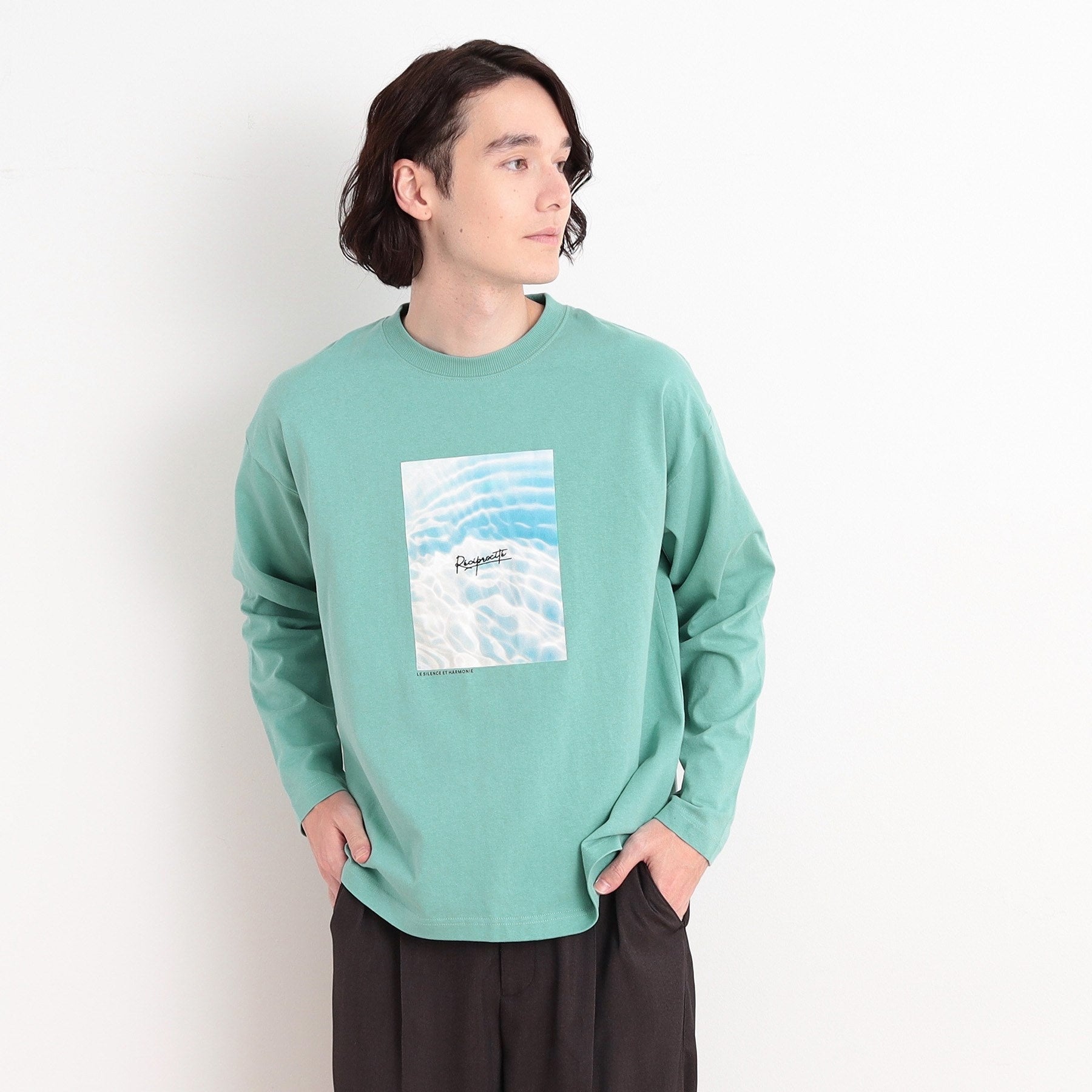 ザ ショップ ティーケー(メンズ) THE SHOP TK(Men) オーガニックコットンフォトプリントTシャツ （イエロー(431)） イエロー(431)