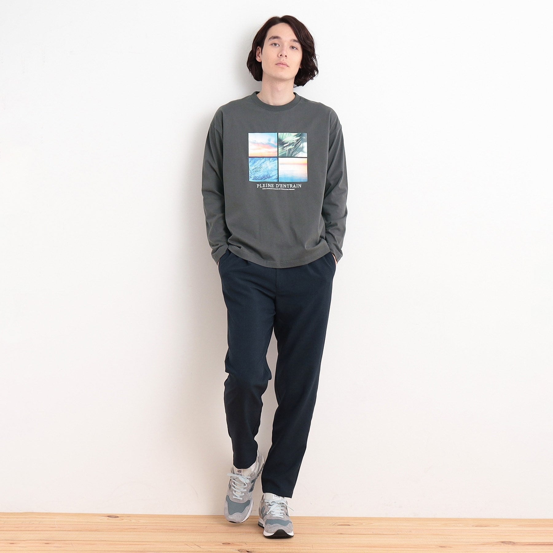 ザ ショップ ティーケー(メンズ) THE SHOP TK(Men) オーガニックコットンフォトプリントTシャツ （イエロー(431)） イエロー(431)