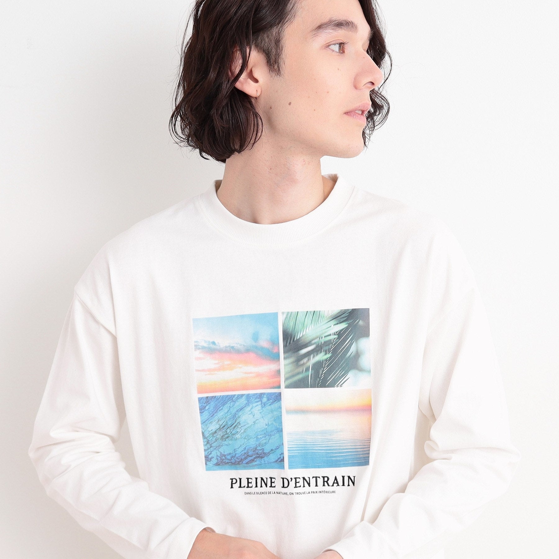 ザ ショップ ティーケー(メンズ) THE SHOP TK(Men) オーガニックコットンフォトプリントTシャツ （オフホワイト(103)） オフホワイト(103)