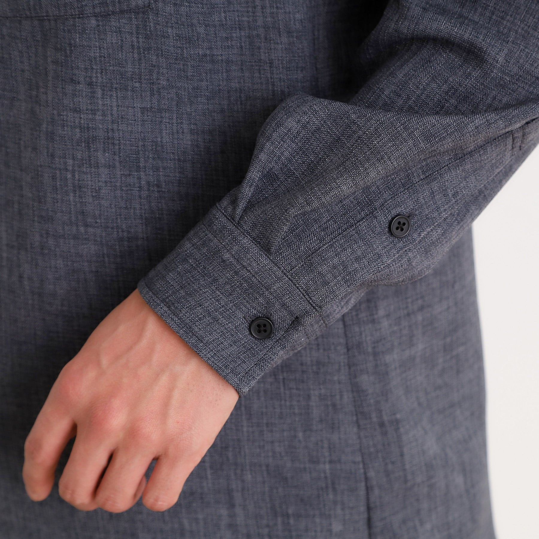 ザ ショップ ティーケー(メンズ) THE SHOP TK(Men) リネンライクレギュラーカラーシャツ セットアップ可 （ネイビー(094)） ネイビー(094)