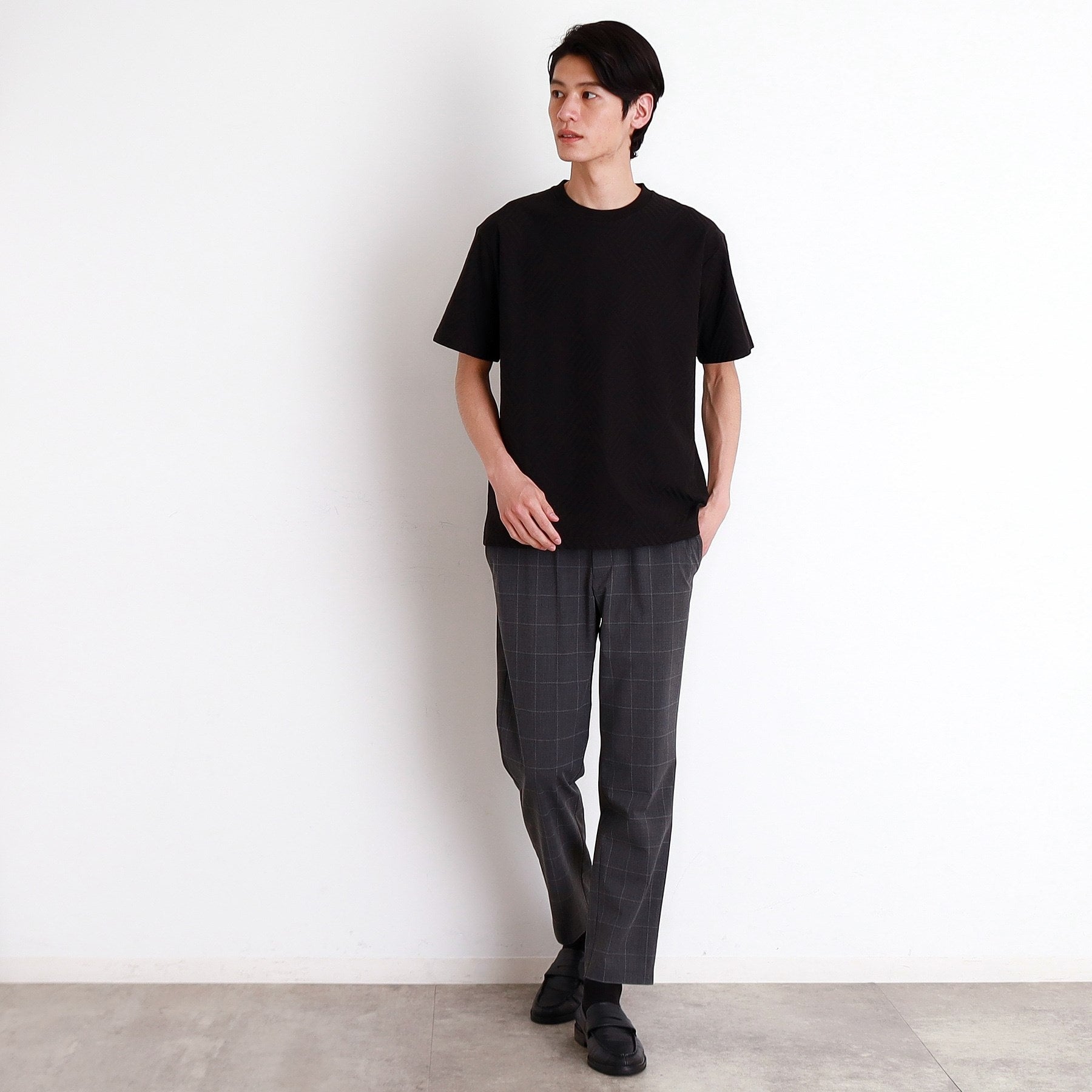 ザ ショップ ティーケー(メンズ) THE SHOP TK(Men) リンクスジャカード半袖Tシャツ （オフホワイト(003)） オフホワイト(003)