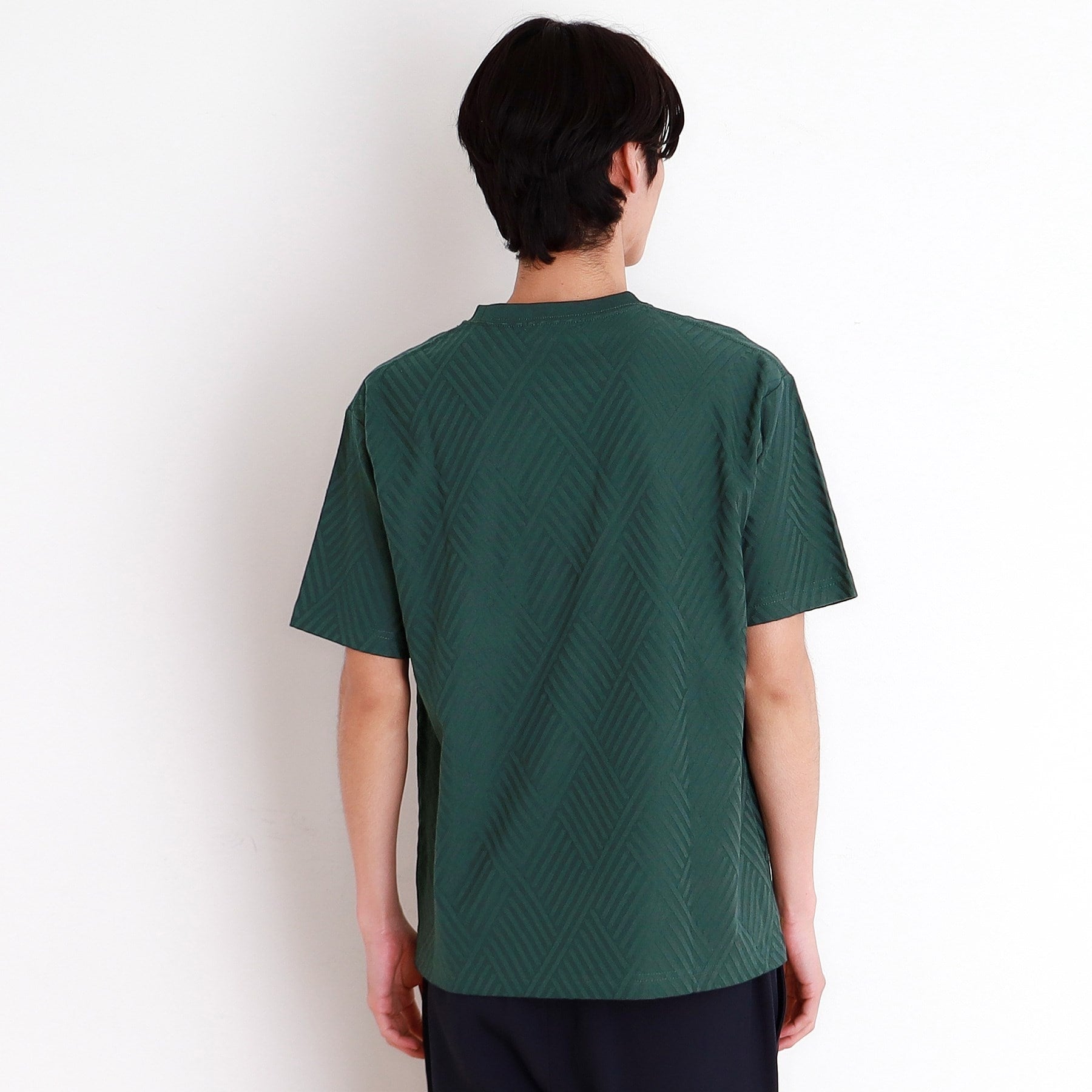 ザ ショップ ティーケー(メンズ) THE SHOP TK(Men) リンクスジャカード半袖Tシャツ （オフホワイト(003)） オフホワイト(003)