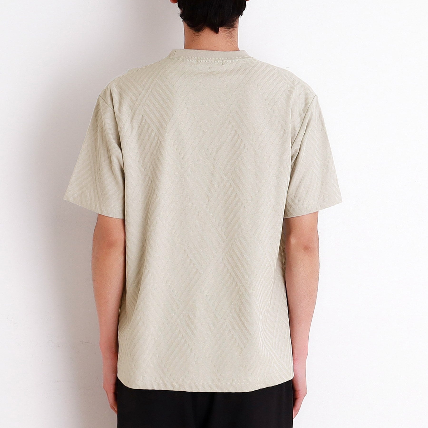 ザ ショップ ティーケー(メンズ) THE SHOP TK(Men) リンクスジャカード半袖Tシャツ （オフホワイト(003)） オフホワイト(003)