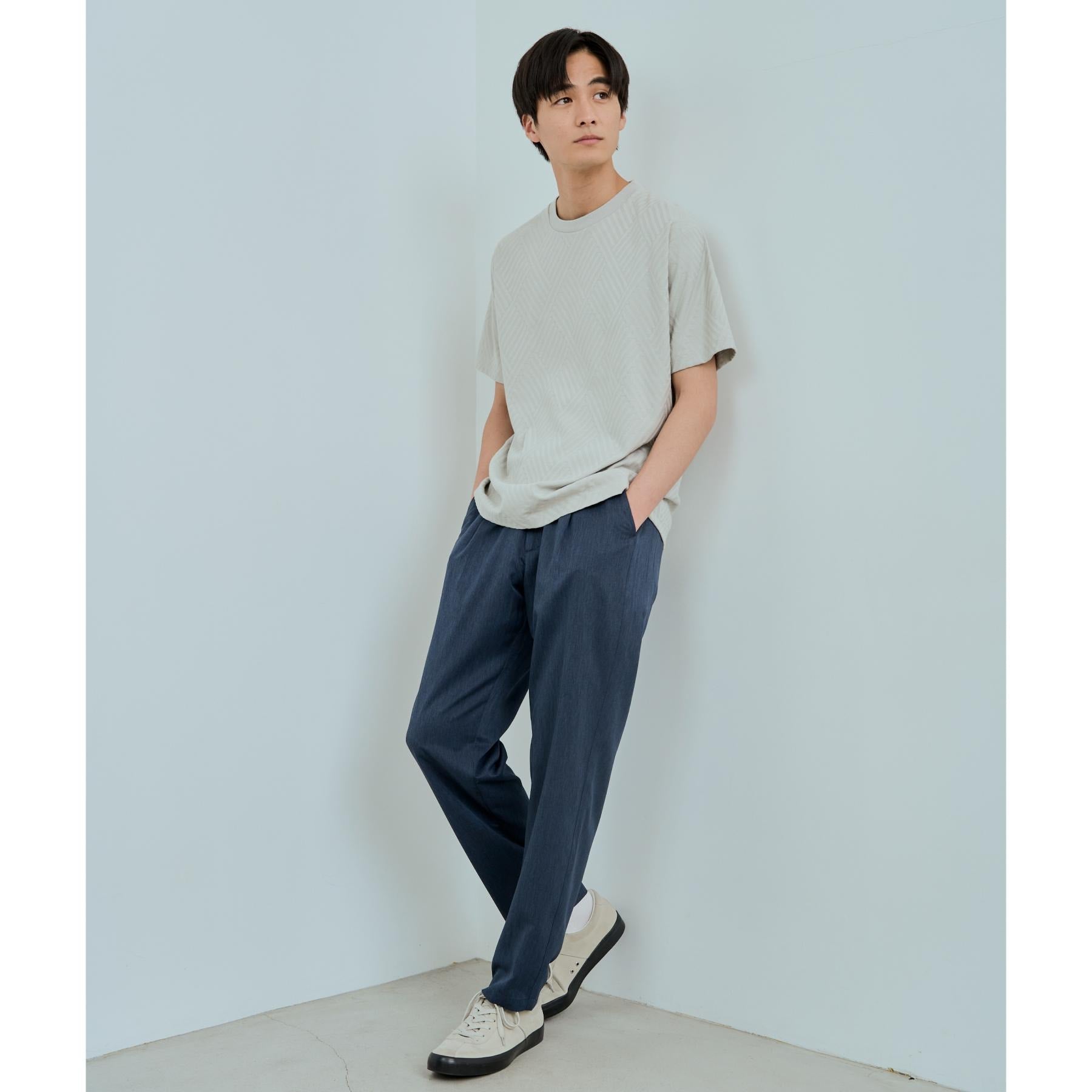 ザ ショップ ティーケー(メンズ) THE SHOP TK(Men) リンクスジャカード半袖Tシャツ （オフホワイト(003)） オフホワイト(003)