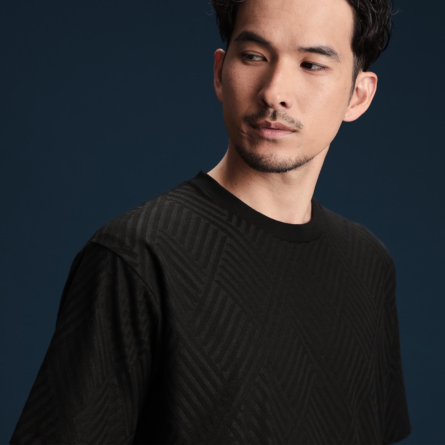 ザ ショップ ティーケー(メンズ) THE SHOP TK(Men) リンクスジャカード半袖Tシャツ （オフホワイト(003)） オフホワイト(003)