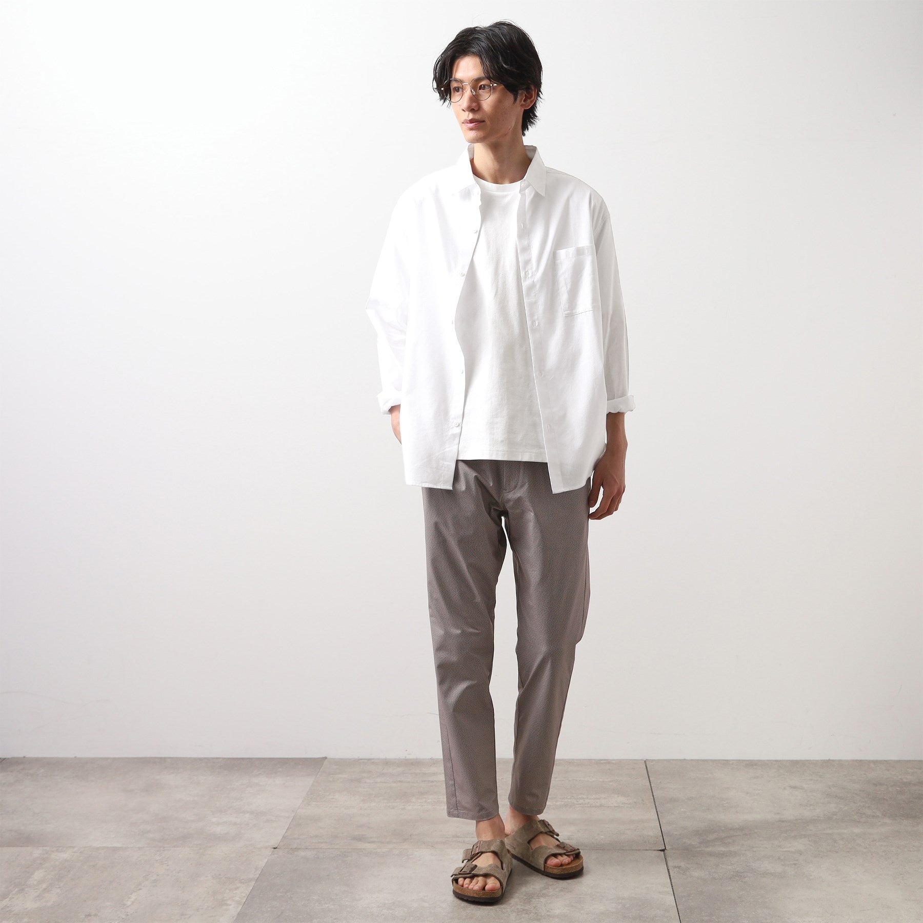 ザ ショップ ティーケー(メンズ) THE SHOP TK(Men) 綿麻ポリCOOLMAX（R）シャツLS （ブラック(019)） ブラック(019)