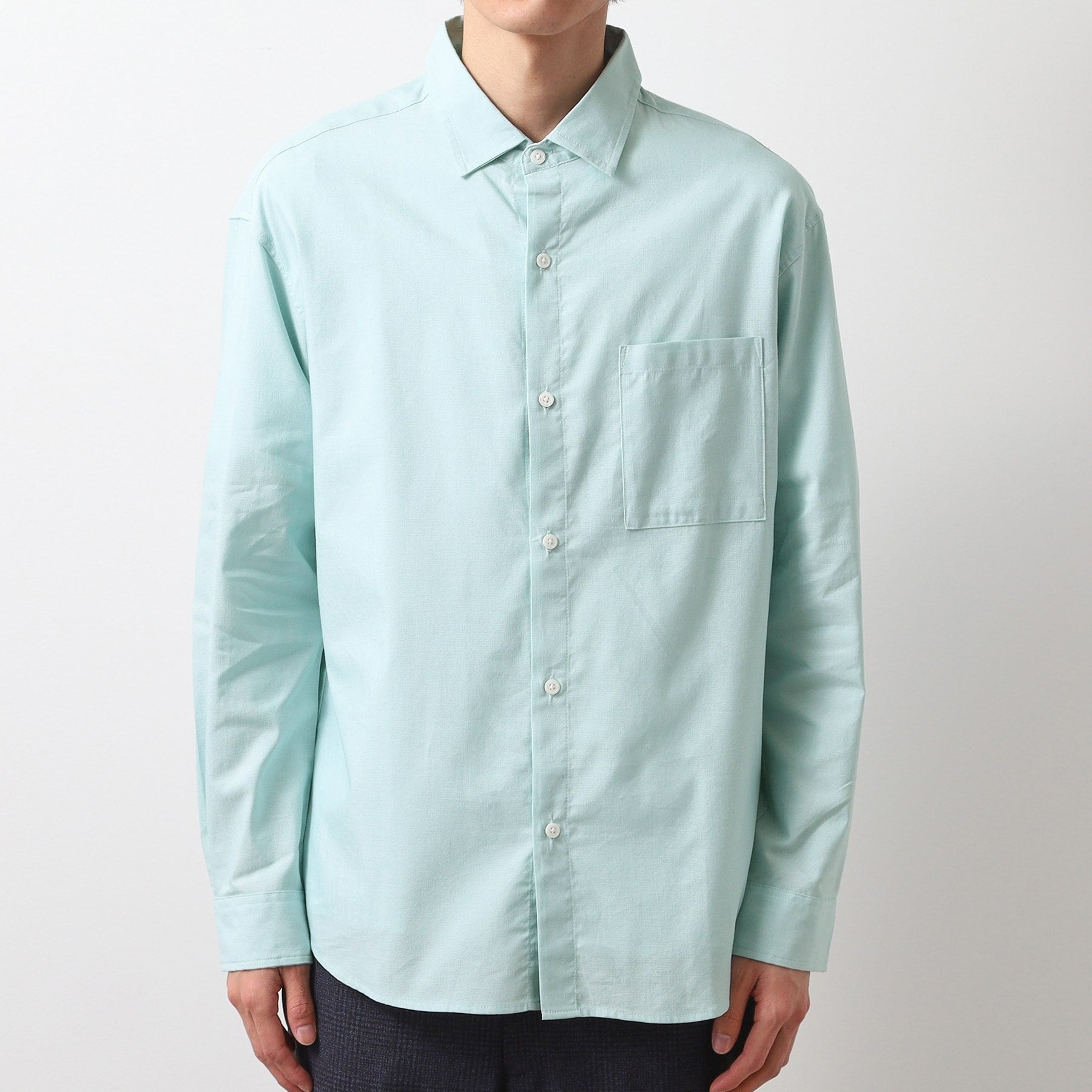 ザ ショップ ティーケー(メンズ) THE SHOP TK(Men) 綿麻ポリCOOLMAX（R）シャツLS （ブラック(019)） ブラック(019)