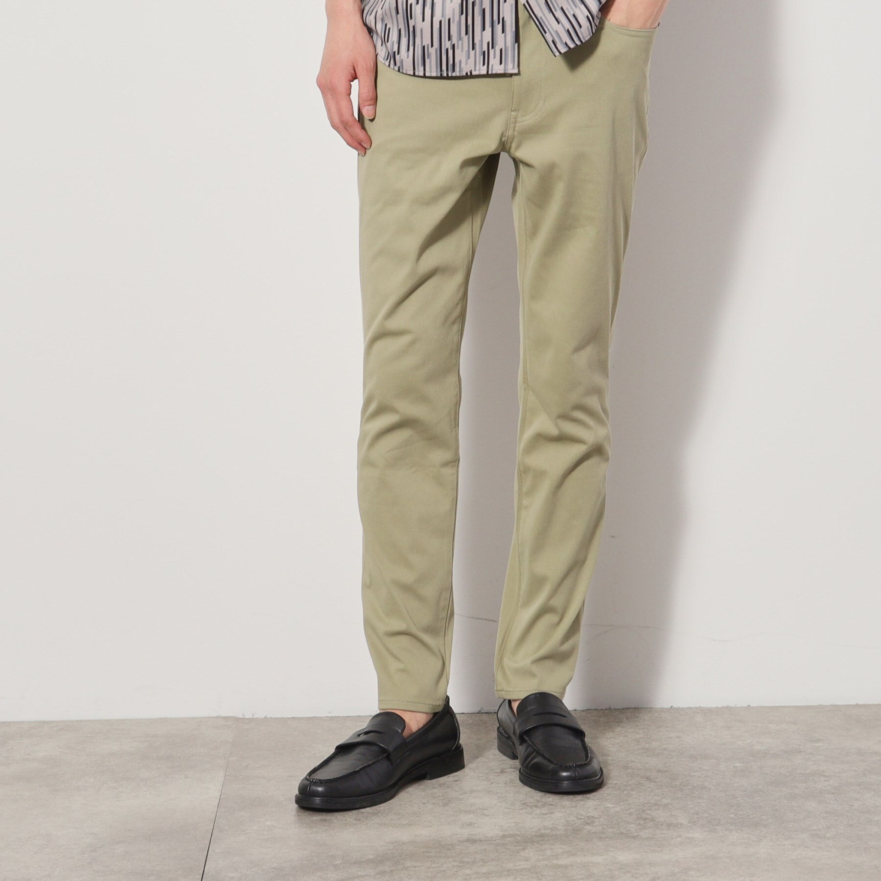 ザ ショップ ティーケー(メンズ) THE SHOP TK(Men) プレミアムスキニーパンツCOOL 360°ストレッチ／接触冷感 （オリーブグリーン(026)） オリーブグリーン(026)