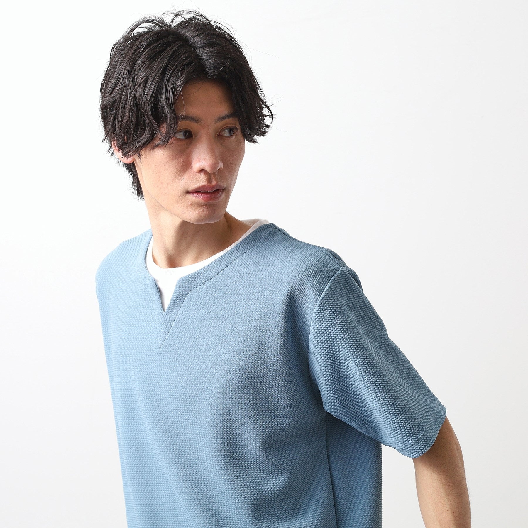 THE SHOP TK Mini Fukure Key Neck Pullover SS