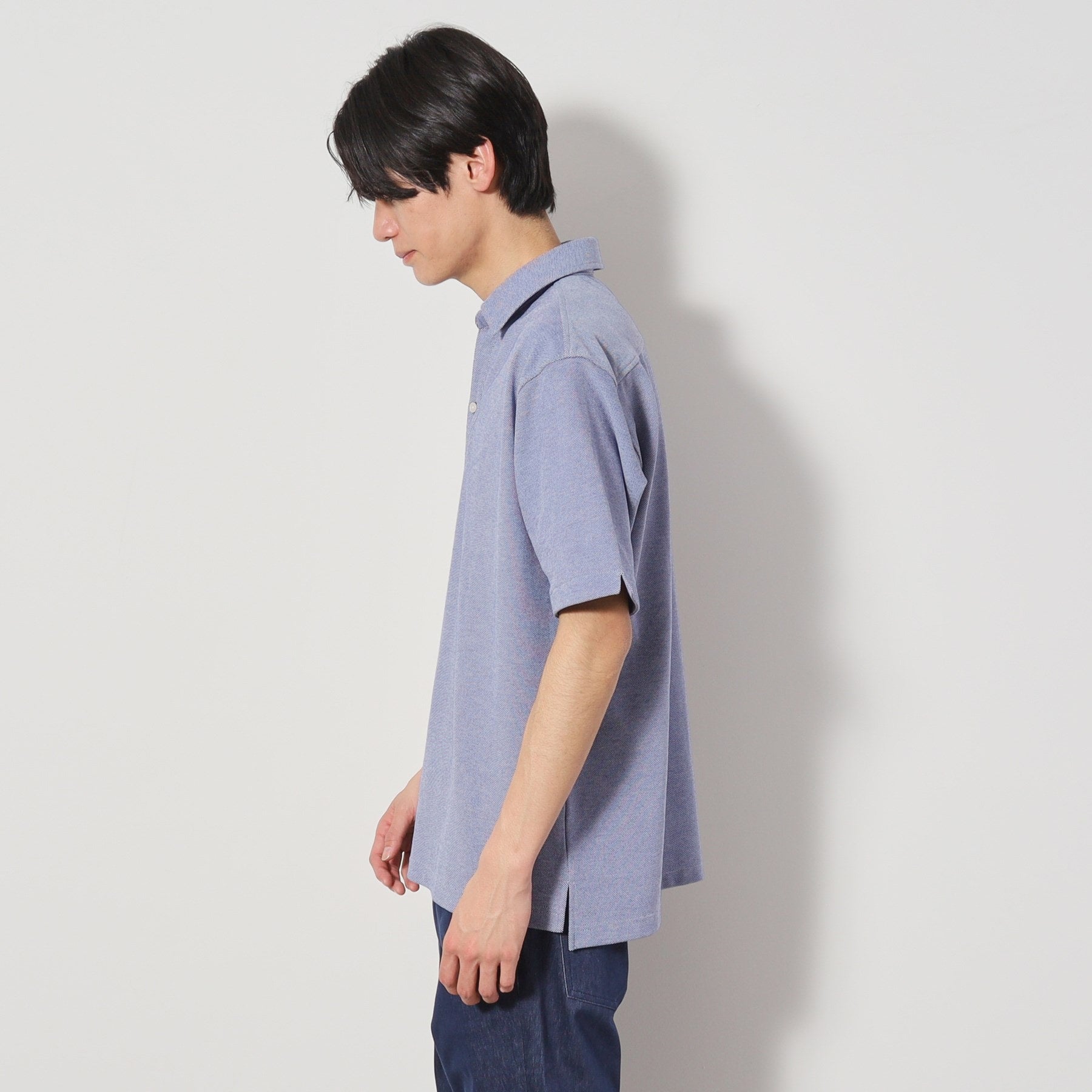 ザ ショップ ティーケー(メンズ) THE SHOP TK(Men) シャンブレーカノコスキッパーポロシャツ （ブルー(093)） ブルー(093)