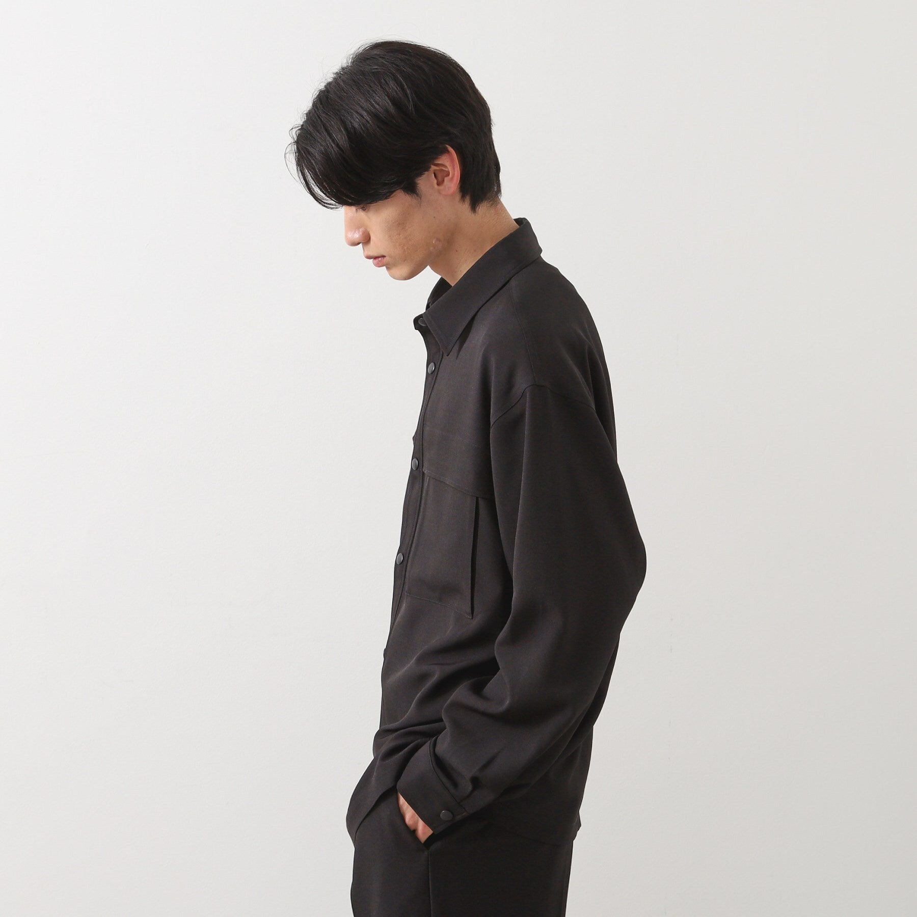 ザ ショップ ティーケー(メンズ) THE SHOP TK(Men) ダブルポケットシャツ【セットアップ可】 （グレー(312)） グレー(312)