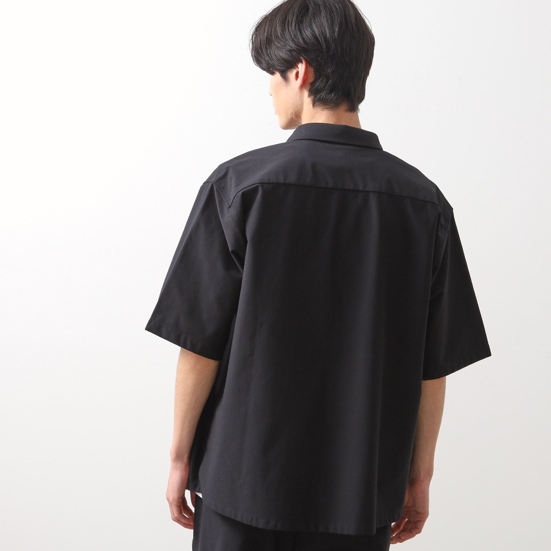 ザ ショップ ティーケー(メンズ) THE SHOP TK(Men) パーフェクテックツイル5分袖シャツ【セットアップ可】 （ブラック(019)） ブラック(019)