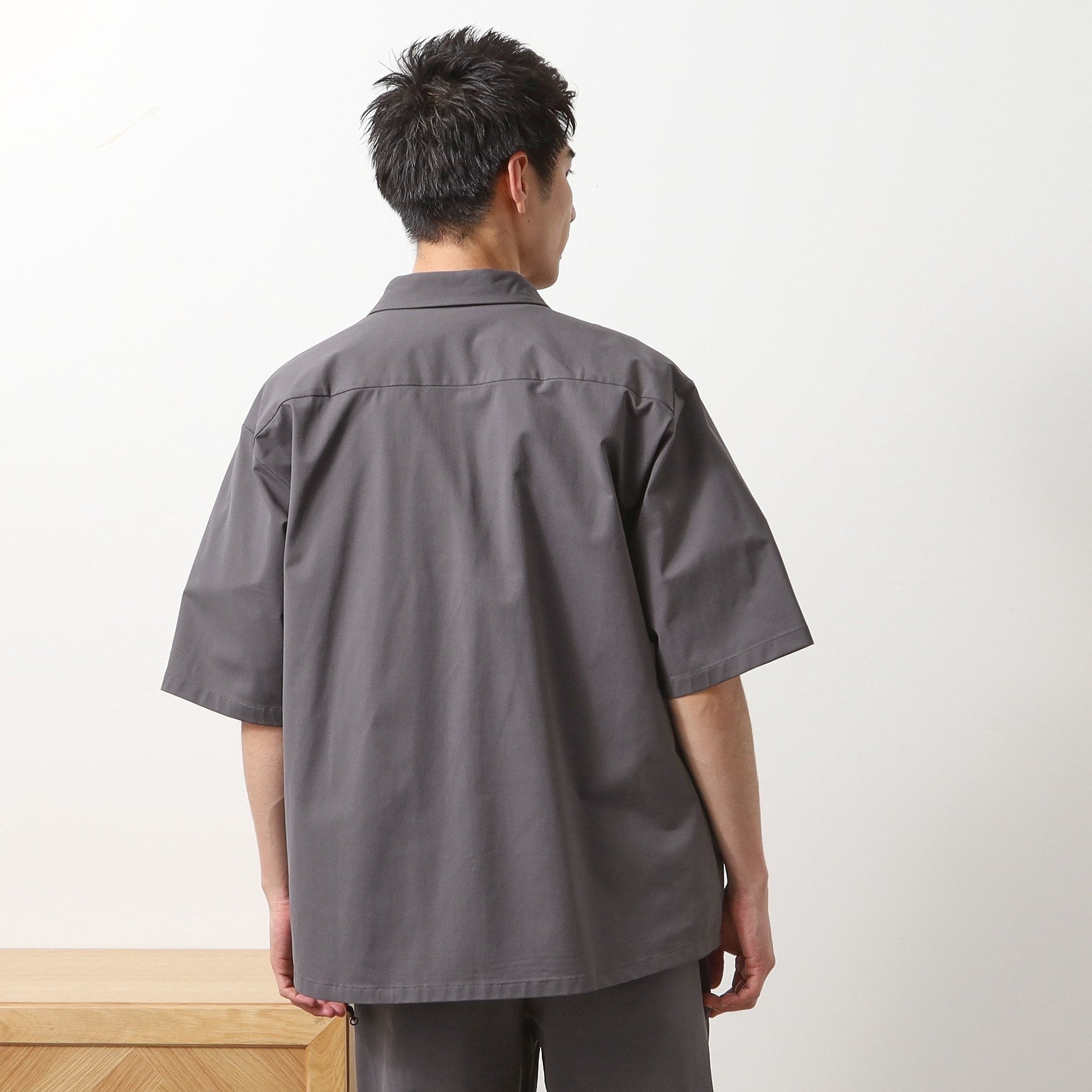 ザ ショップ ティーケー(メンズ) THE SHOP TK(Men) パーフェクテックツイル5分袖シャツ【セットアップ可】 （ブラック(019)） ブラック(019)
