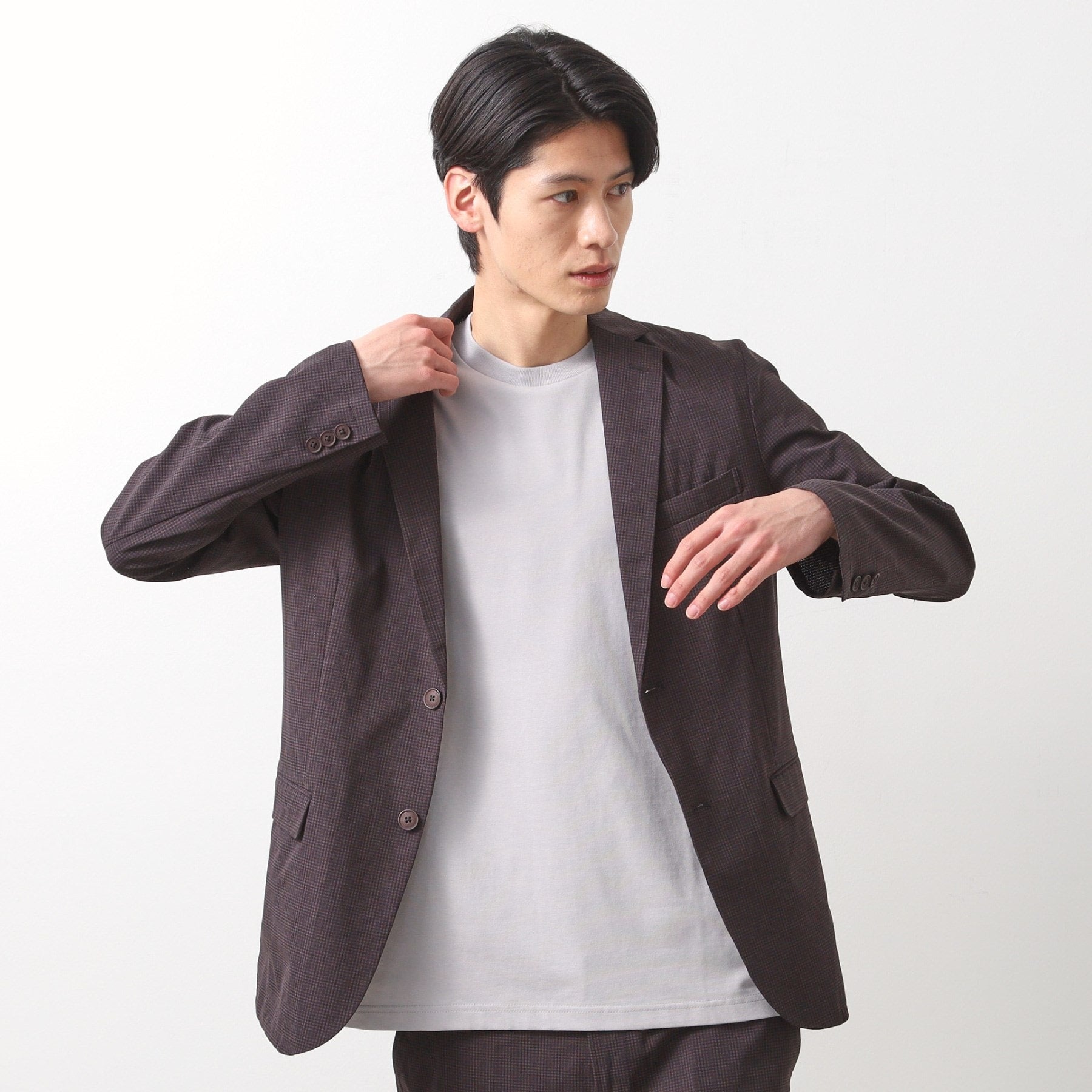 ザ ショップ ティーケー(メンズ) THE SHOP TK(Men) ライトエアージャケット【セットアップ可】 （チャコールグレー(014)） チャコールグレー(014)