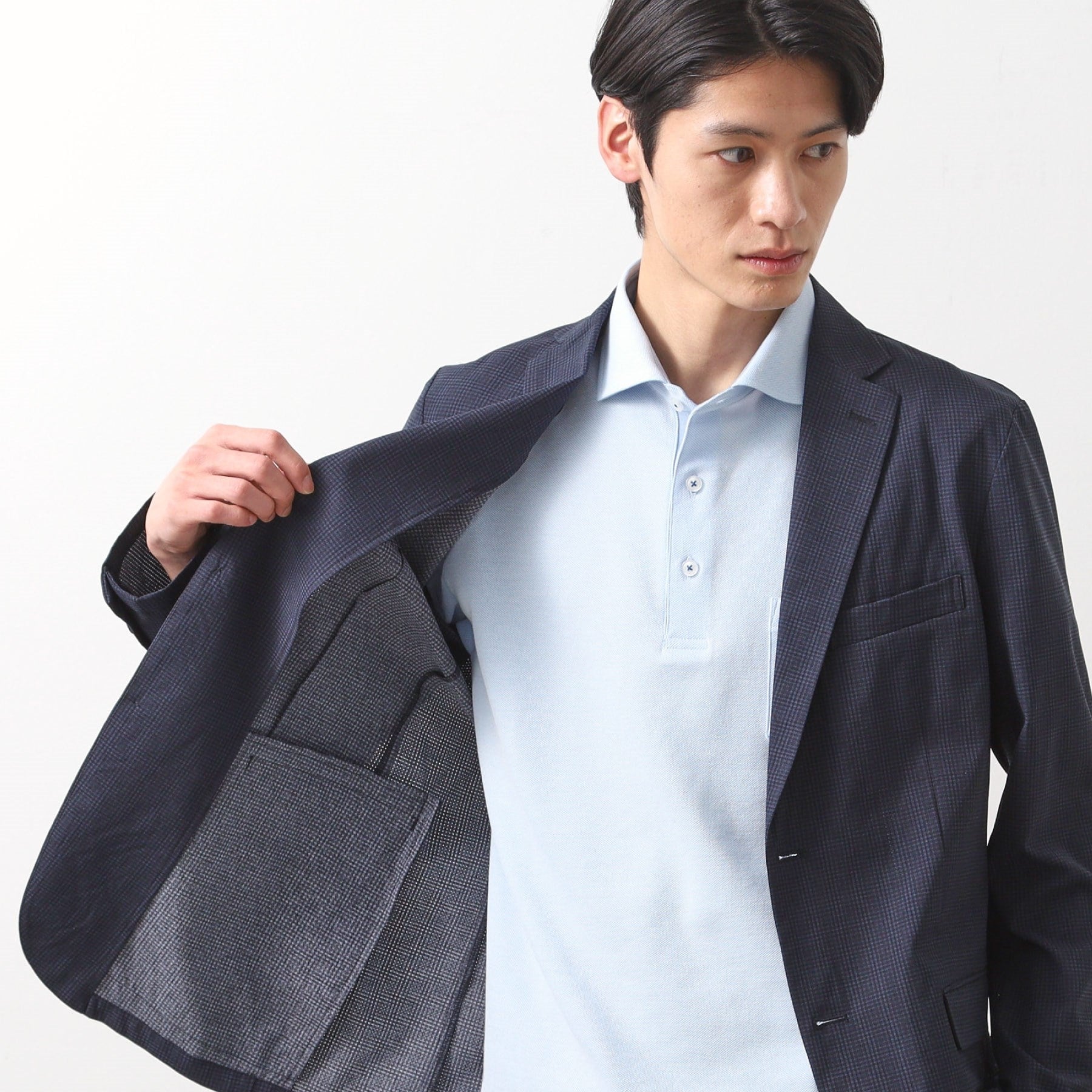 ザ ショップ ティーケー(メンズ) THE SHOP TK(Men) ライトエアージャケット【セットアップ可】 （チャコールグレー(014)） チャコールグレー(014)