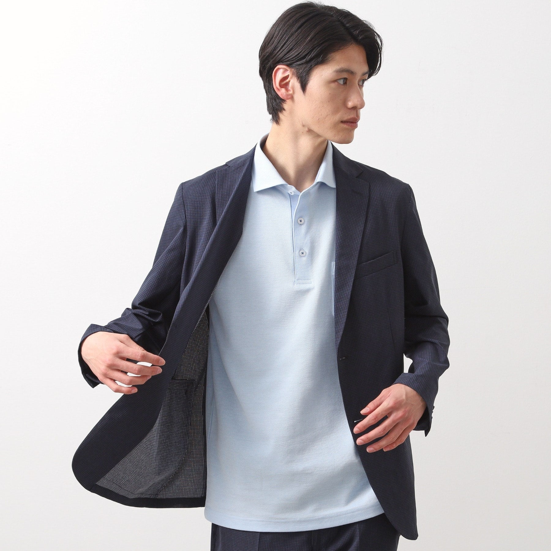 ザ ショップ ティーケー(メンズ) THE SHOP TK(Men) ライトエアージャケット【セットアップ可】 （チャコールグレー(014)） チャコールグレー(014)