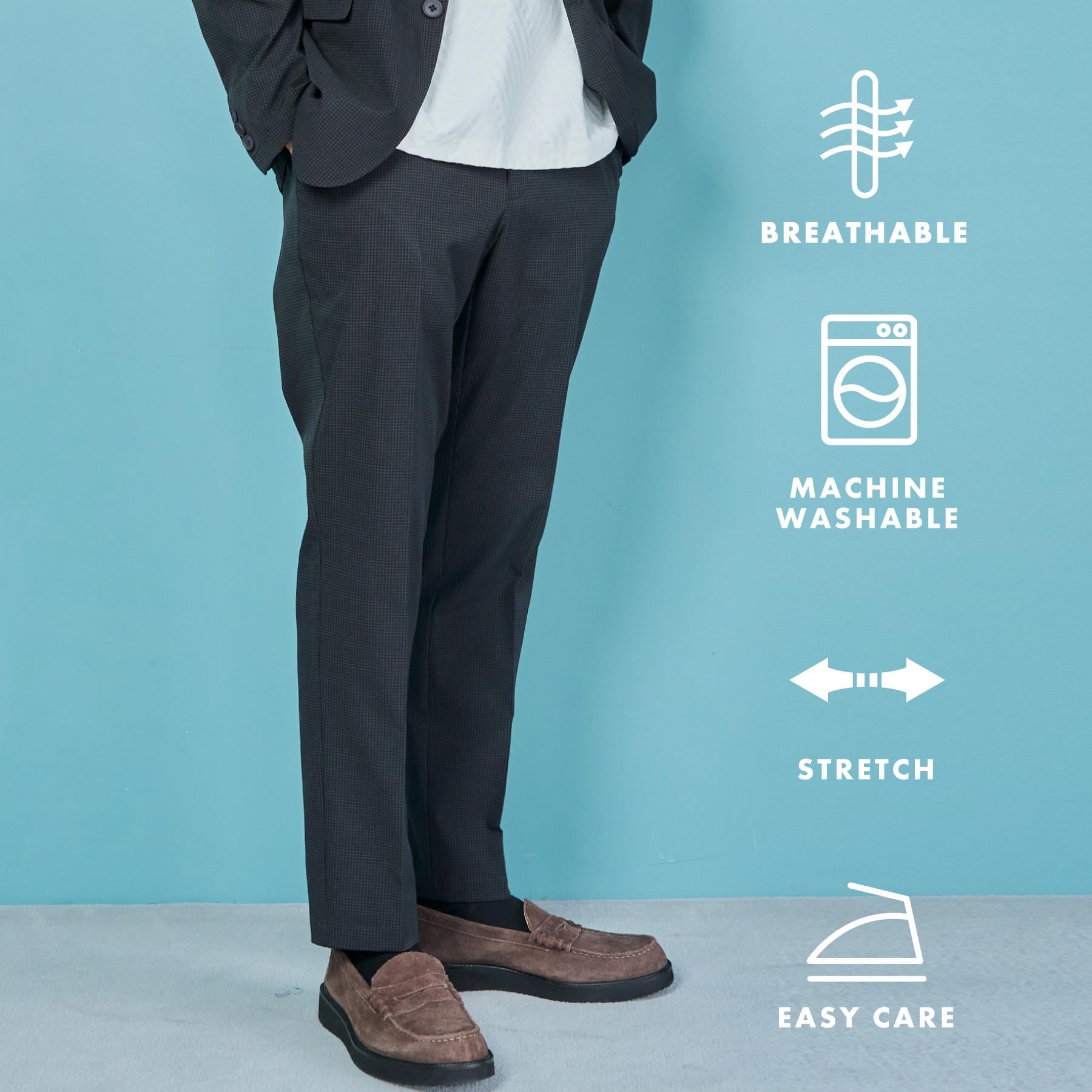 ザ ショップ ティーケー(メンズ) THE SHOP TK(Men) ライトエアースラックス【セットアップ可】 （チャコールグレー(014)） チャコールグレー(014)