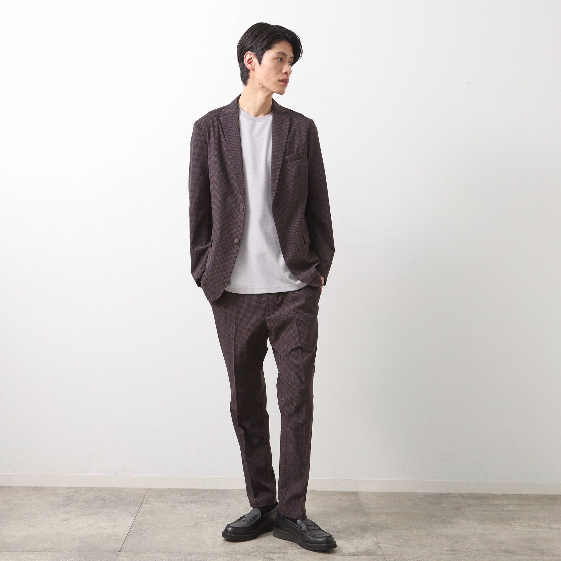 ザ ショップ ティーケー(メンズ) THE SHOP TK(Men) ライトエアースラックス【セットアップ可】 （チャコールグレー(014)） チャコールグレー(014)