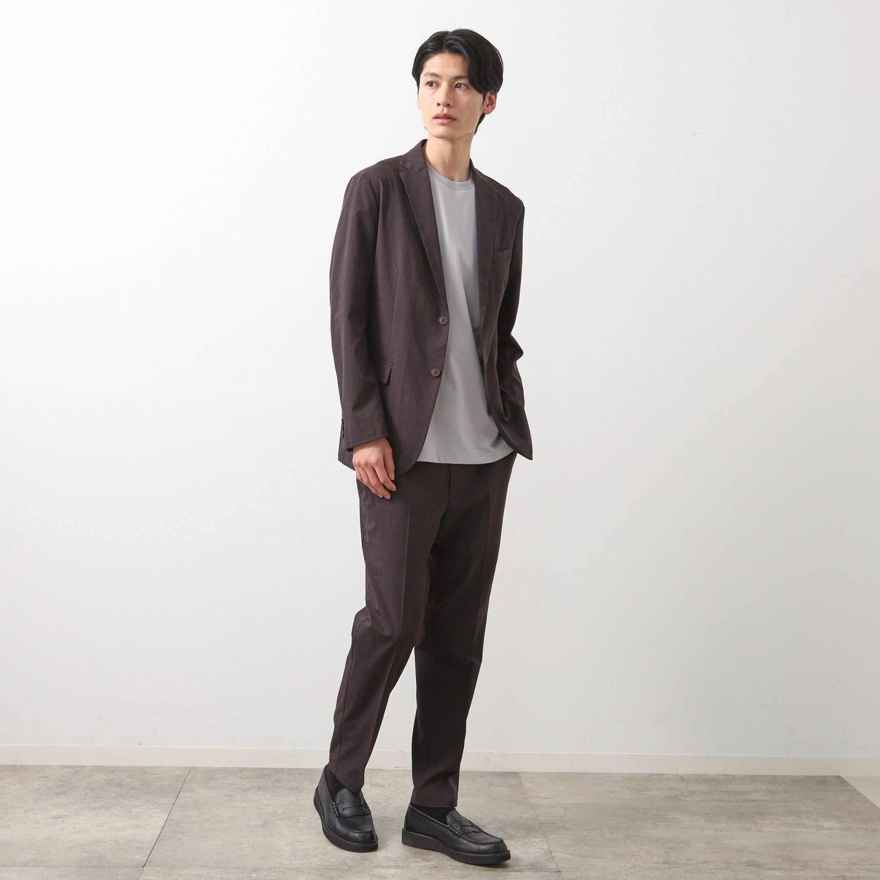 ザ ショップ ティーケー(メンズ) THE SHOP TK(Men) ライトエアースラックス【セットアップ可】 （チャコールグレー(014)） チャコールグレー(014)