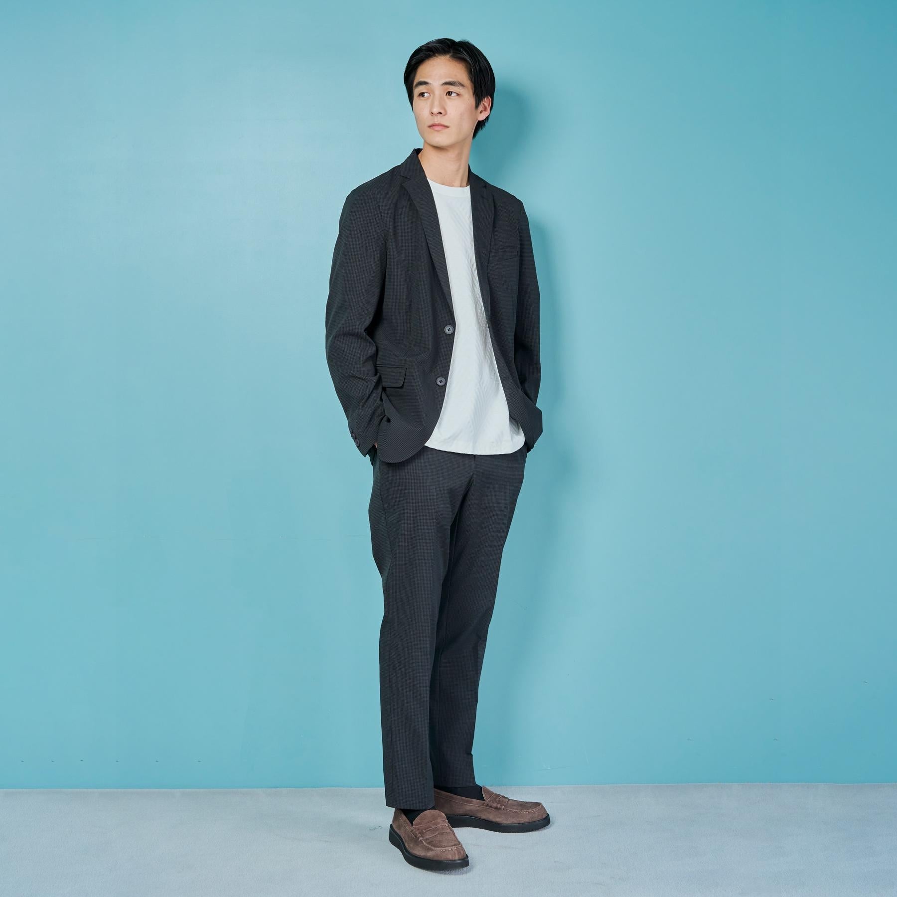 ザ ショップ ティーケー(メンズ) THE SHOP TK(Men) ライトエアースラックス【セットアップ可】 （チャコールグレー(014)） チャコールグレー(014)