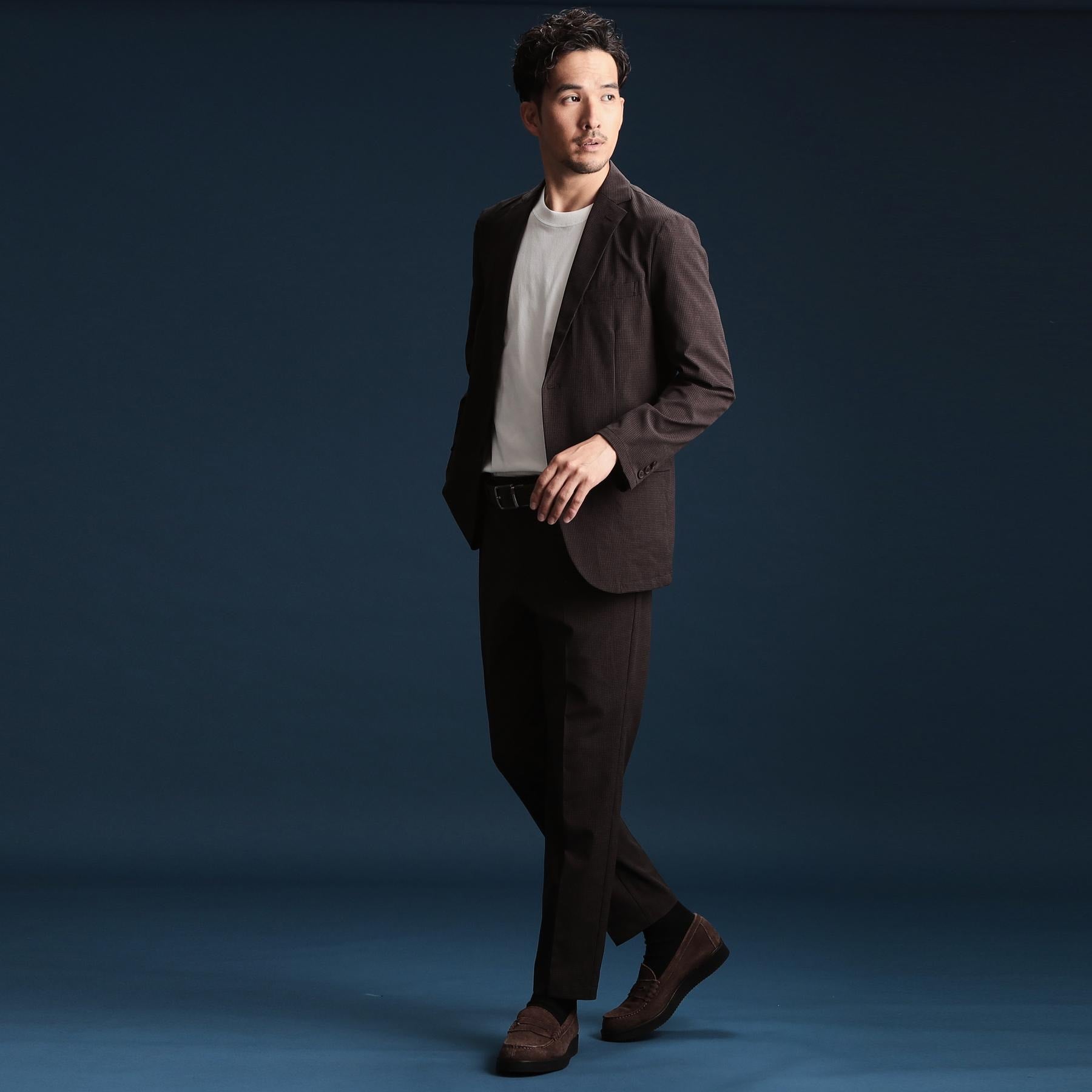 ザ ショップ ティーケー(メンズ) THE SHOP TK(Men) ライトエアースラックス【セットアップ可】 （チャコールグレー(014)） チャコールグレー(014)