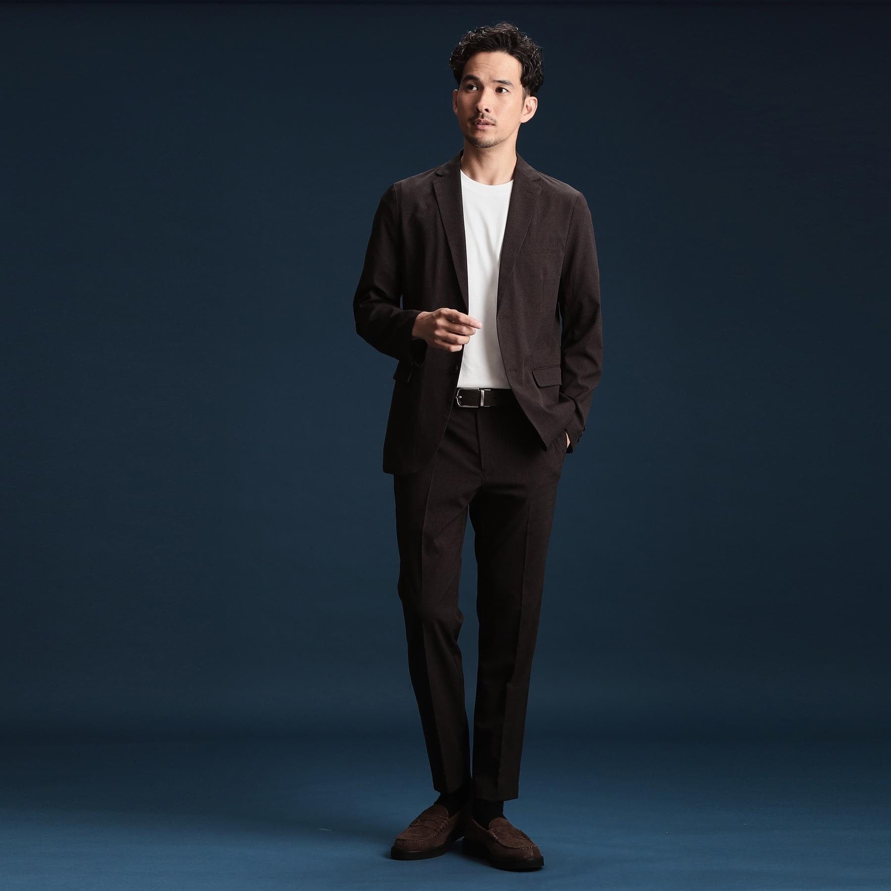 ザ ショップ ティーケー(メンズ) THE SHOP TK(Men) ライトエアースラックス【セットアップ可】 （チャコールグレー(014)） チャコールグレー(014)