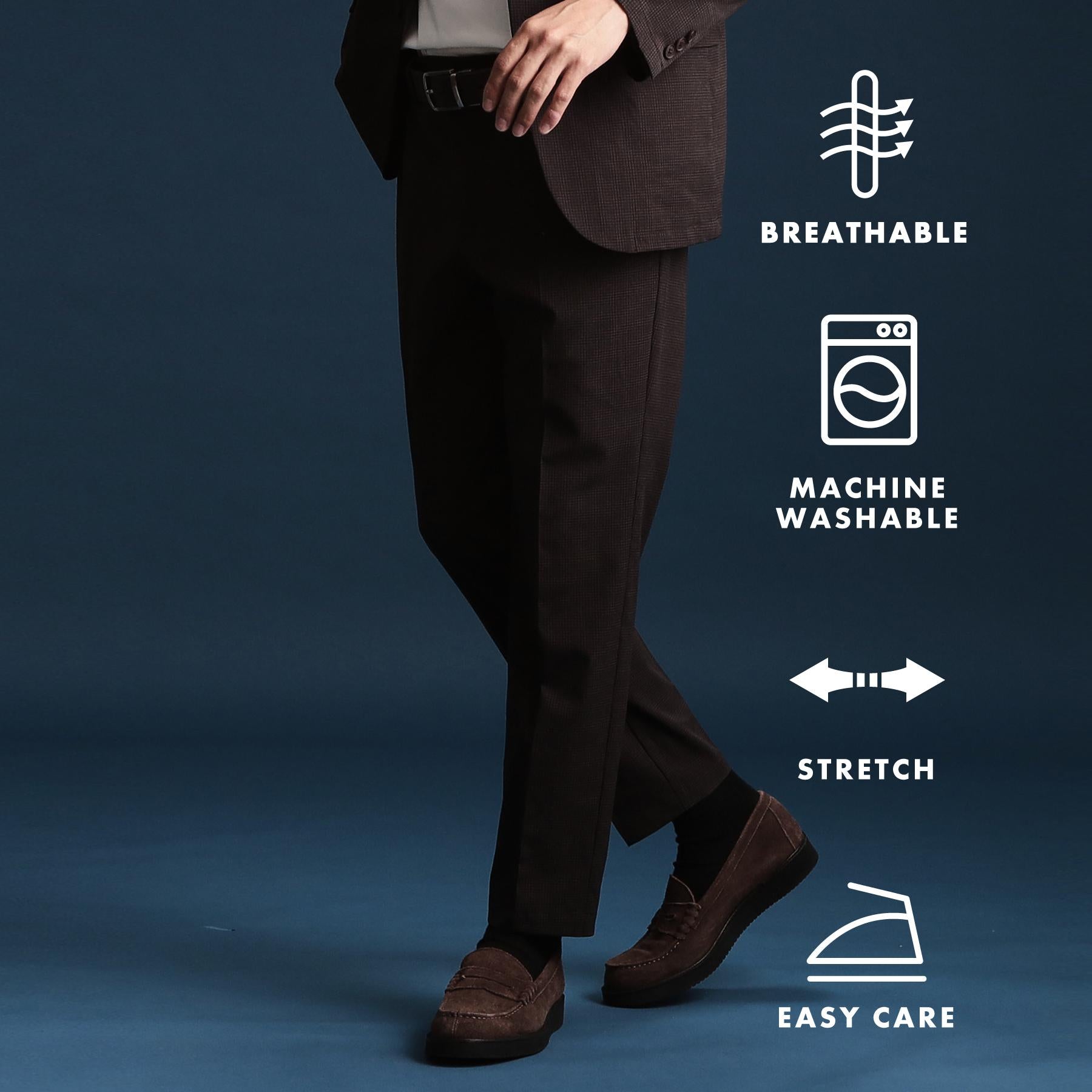 ザ ショップ ティーケー(メンズ) THE SHOP TK(Men) ライトエアースラックス【セットアップ可】 （ブラウン(044)） ブラウン(044)