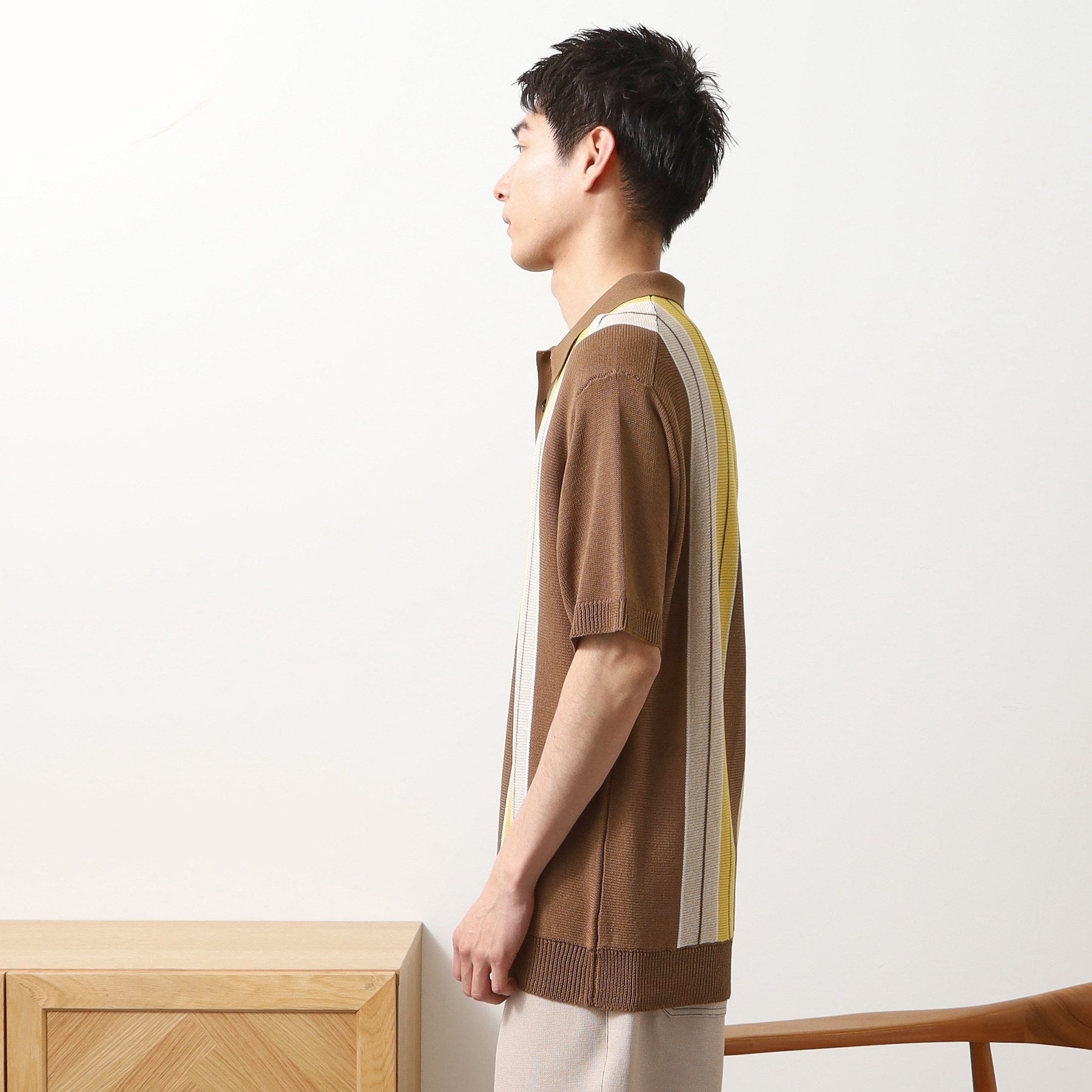 ザ ショップ ティーケー(メンズ) THE SHOP TK(Men) マルチストライプニットポロ （ブルーグリーン(397)） ブルーグリーン(397)