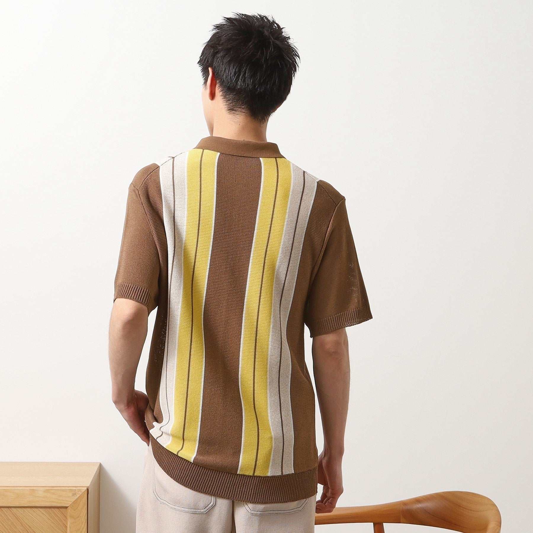 ザ ショップ ティーケー(メンズ) THE SHOP TK(Men) マルチストライプニットポロ （ブルーグリーン(397)） ブルーグリーン(397)