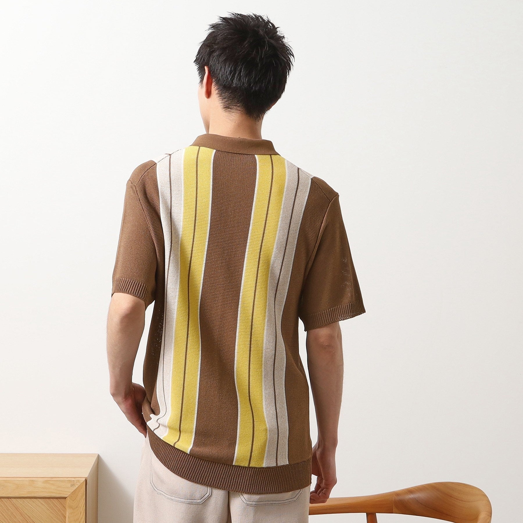 ザ ショップ ティーケー(メンズ) THE SHOP TK(Men) マルチストライプニットポロ （ブルーグリーン(397)） ブルーグリーン(397)