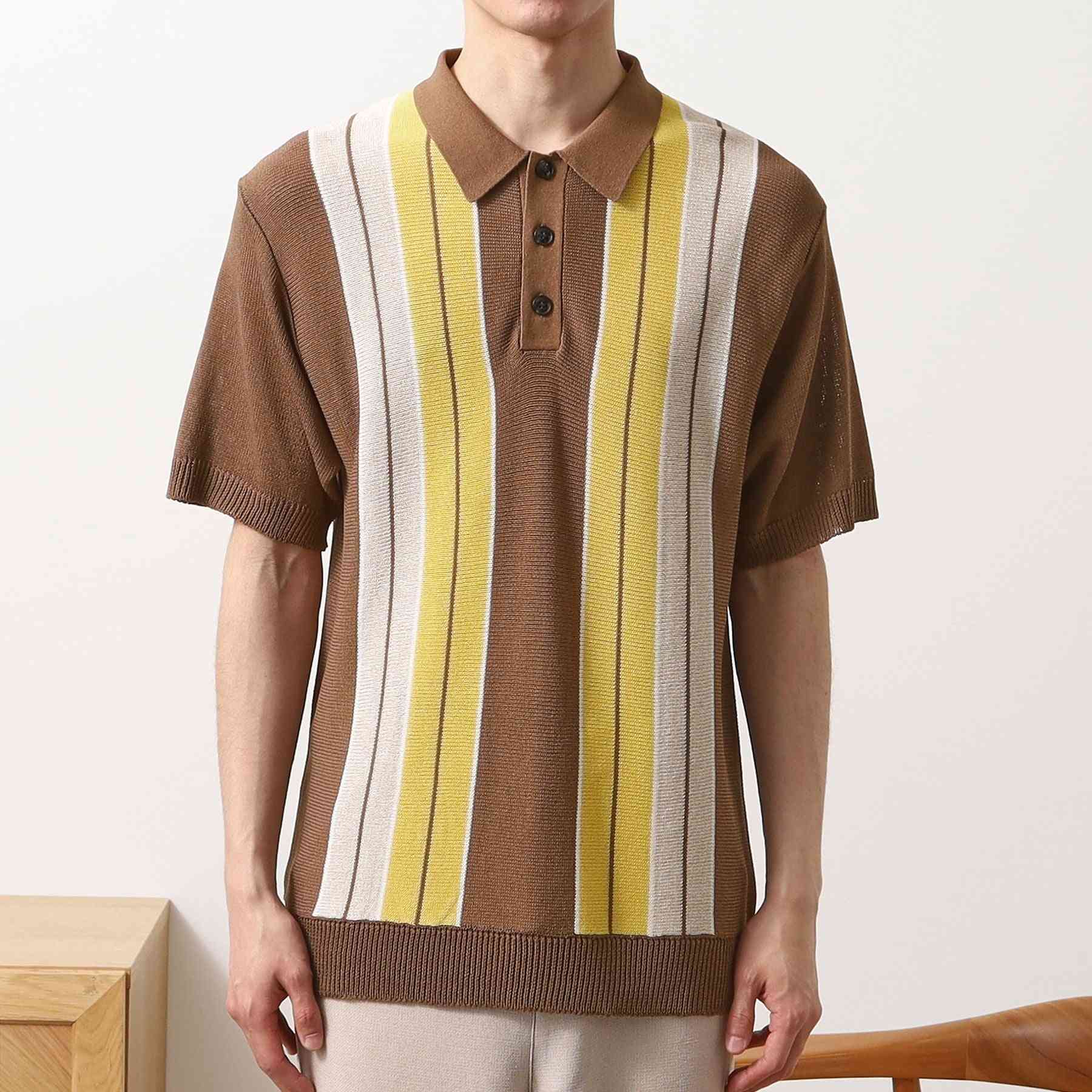 ザ ショップ ティーケー(メンズ) THE SHOP TK(Men) マルチストライプニットポロ （ブルーグリーン(397)） ブルーグリーン(397)