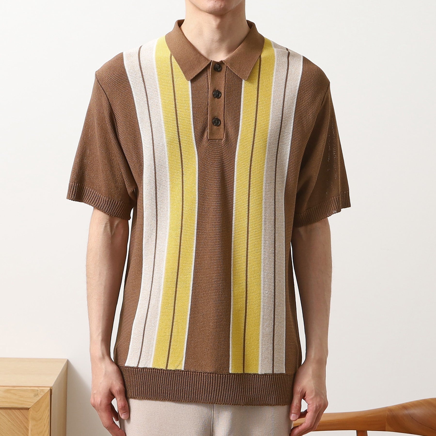 ザ ショップ ティーケー(メンズ) THE SHOP TK(Men) マルチストライプニットポロ （ブルーグリーン(397)） ブルーグリーン(397)