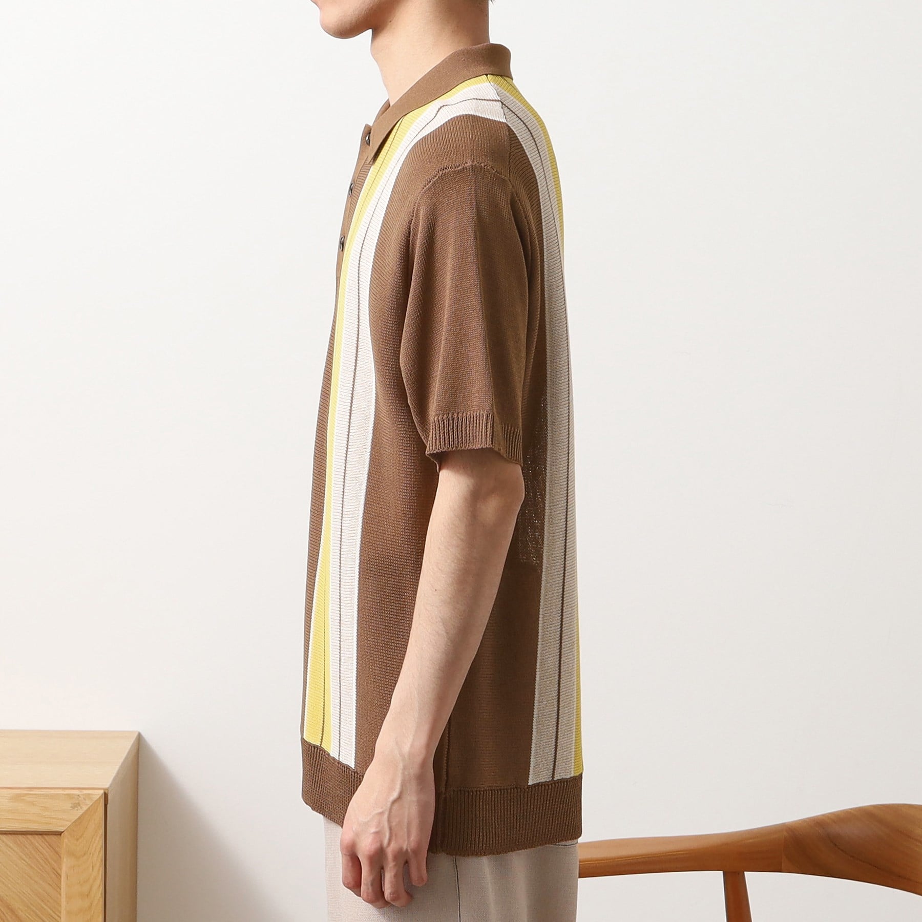 ザ ショップ ティーケー(メンズ) THE SHOP TK(Men) マルチストライプニットポロ （ブルーグリーン(397)） ブルーグリーン(397)