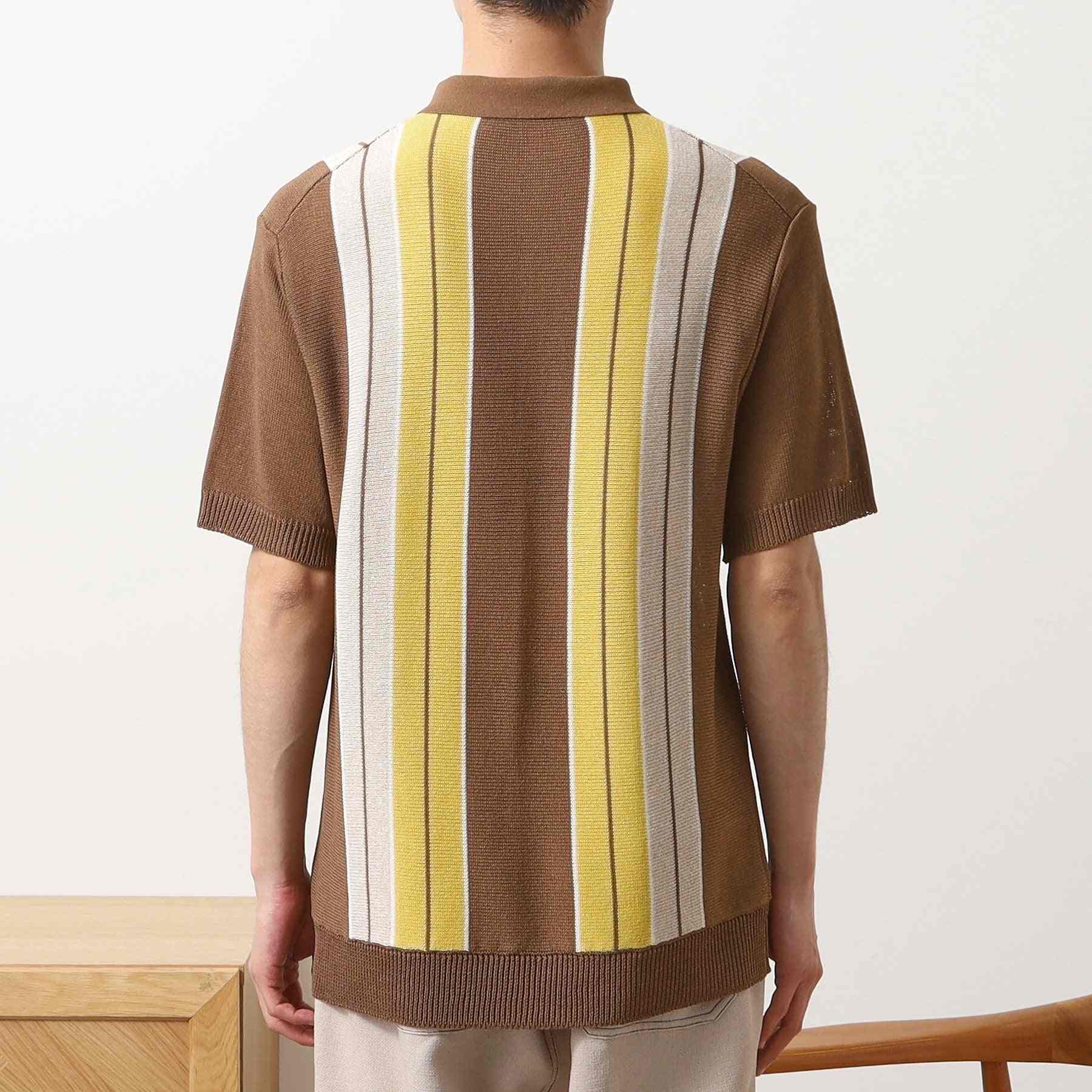 ザ ショップ ティーケー(メンズ) THE SHOP TK(Men) マルチストライプニットポロ （ブルーグリーン(397)） ブルーグリーン(397)