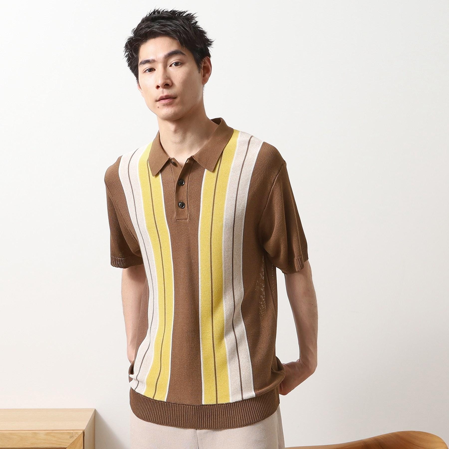 ザ ショップ ティーケー(メンズ) THE SHOP TK(Men) マルチストライプニットポロ （ブルーグリーン(397)） ブルーグリーン(397)