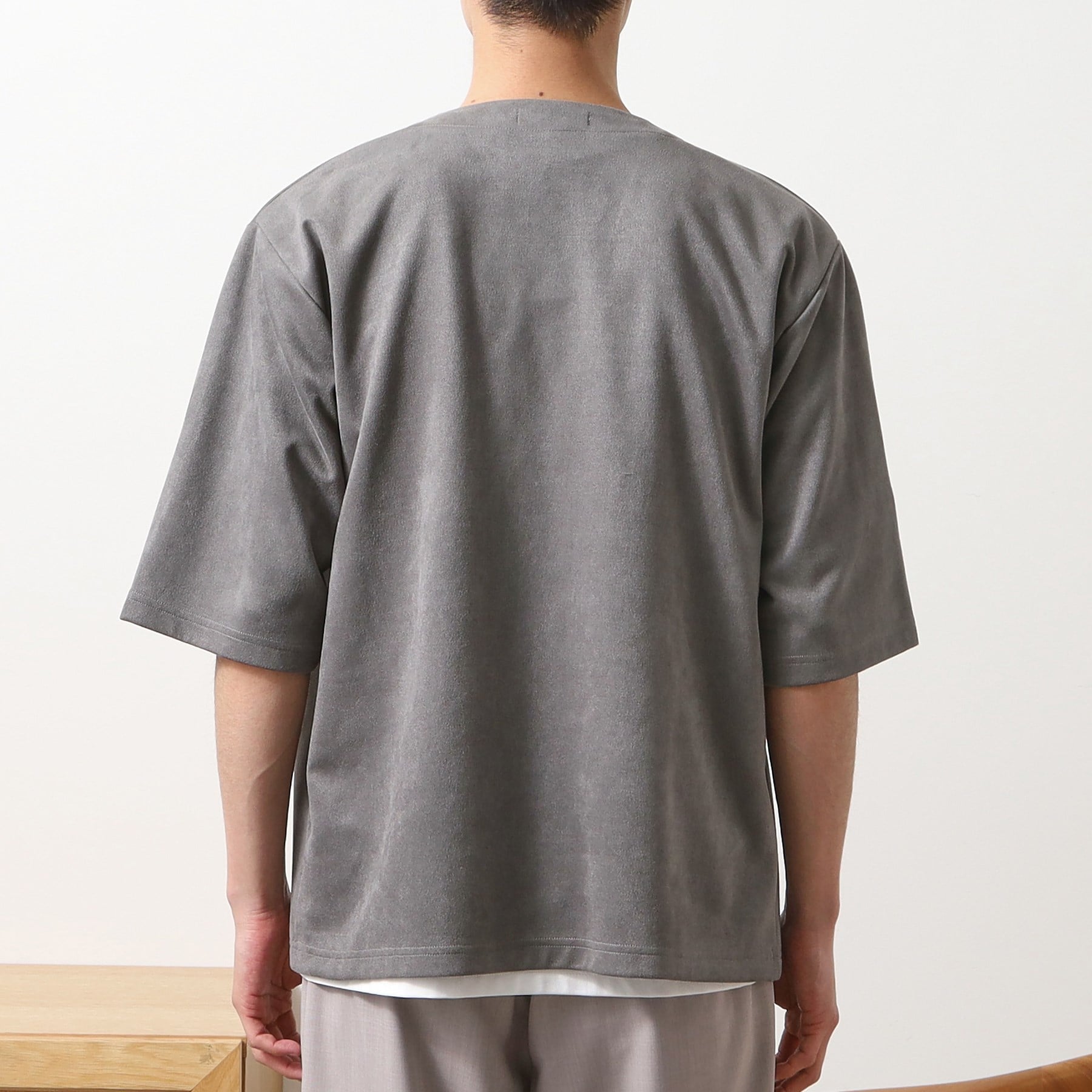 ザ ショップ ティーケー(メンズ) THE SHOP TK(Men) フェイクスウェードアンサンブルカーディガン （グレー(012)） グレー(012)