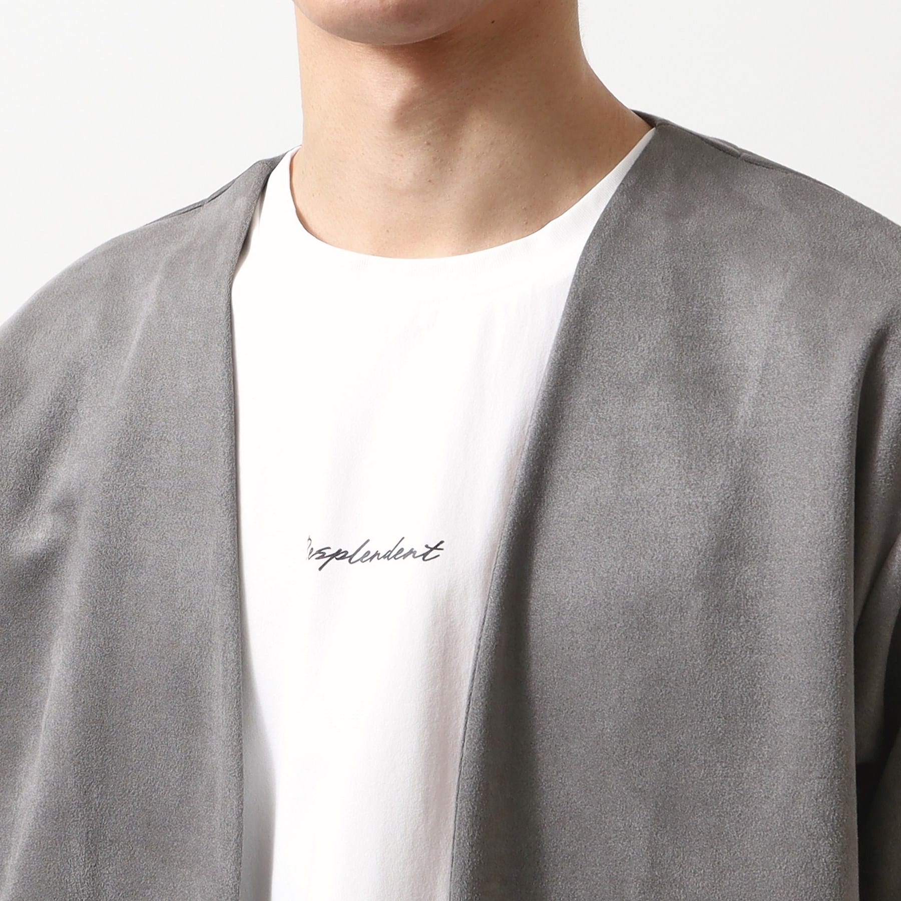ザ ショップ ティーケー(メンズ) THE SHOP TK(Men) フェイクスウェードアンサンブルカーディガン （グレー(012)） グレー(012)