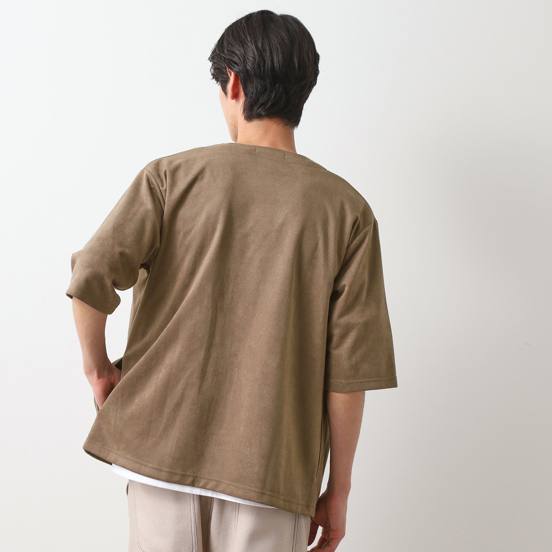 ザ ショップ ティーケー(メンズ) THE SHOP TK(Men) フェイクスウェードアンサンブルカーディガン （グレー(012)） グレー(012)