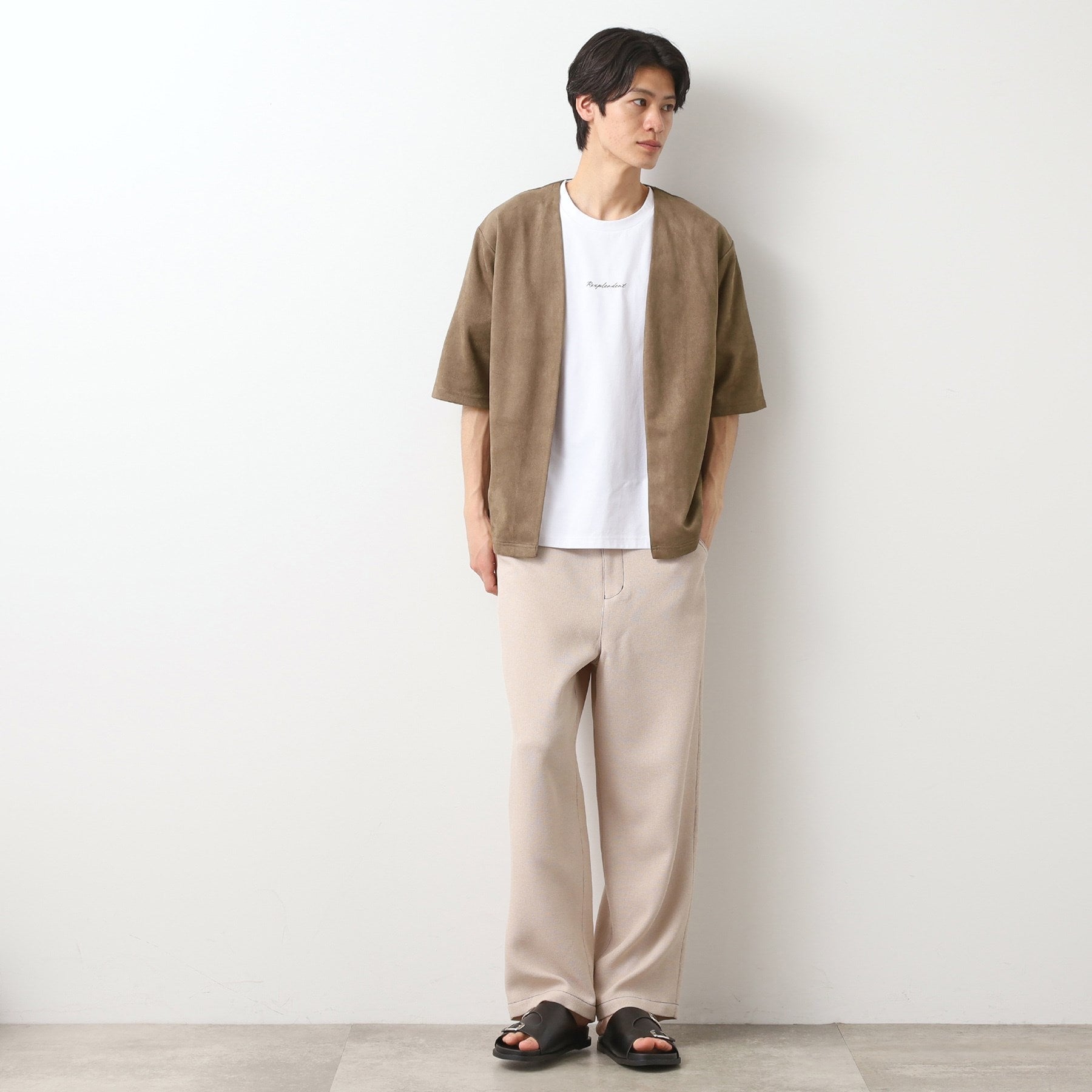 ザ ショップ ティーケー(メンズ) THE SHOP TK(Men) フェイクスウェードアンサンブルカーディガン （グレー(012)） グレー(012)