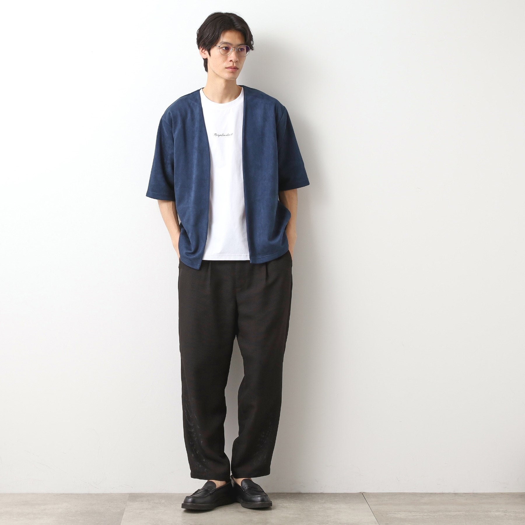 ザ ショップ ティーケー(メンズ) THE SHOP TK(Men) フェイクスウェードアンサンブルカーディガン （グレー(012)） グレー(012)
