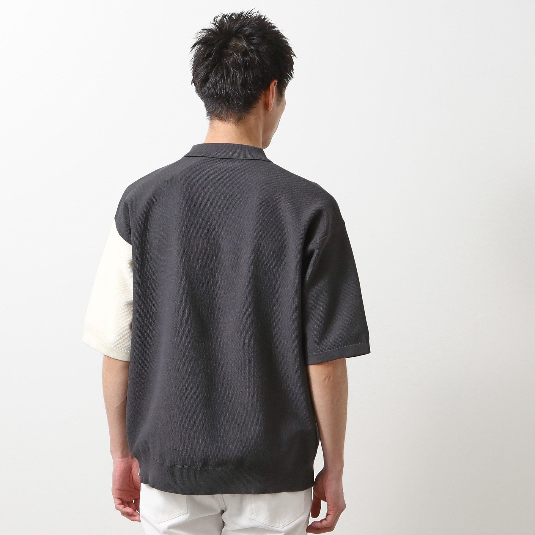 ザ ショップ ティーケー(メンズ) THE SHOP TK(Men) パネルニットポロシャツ （ベージュ(452)） ベージュ(452)