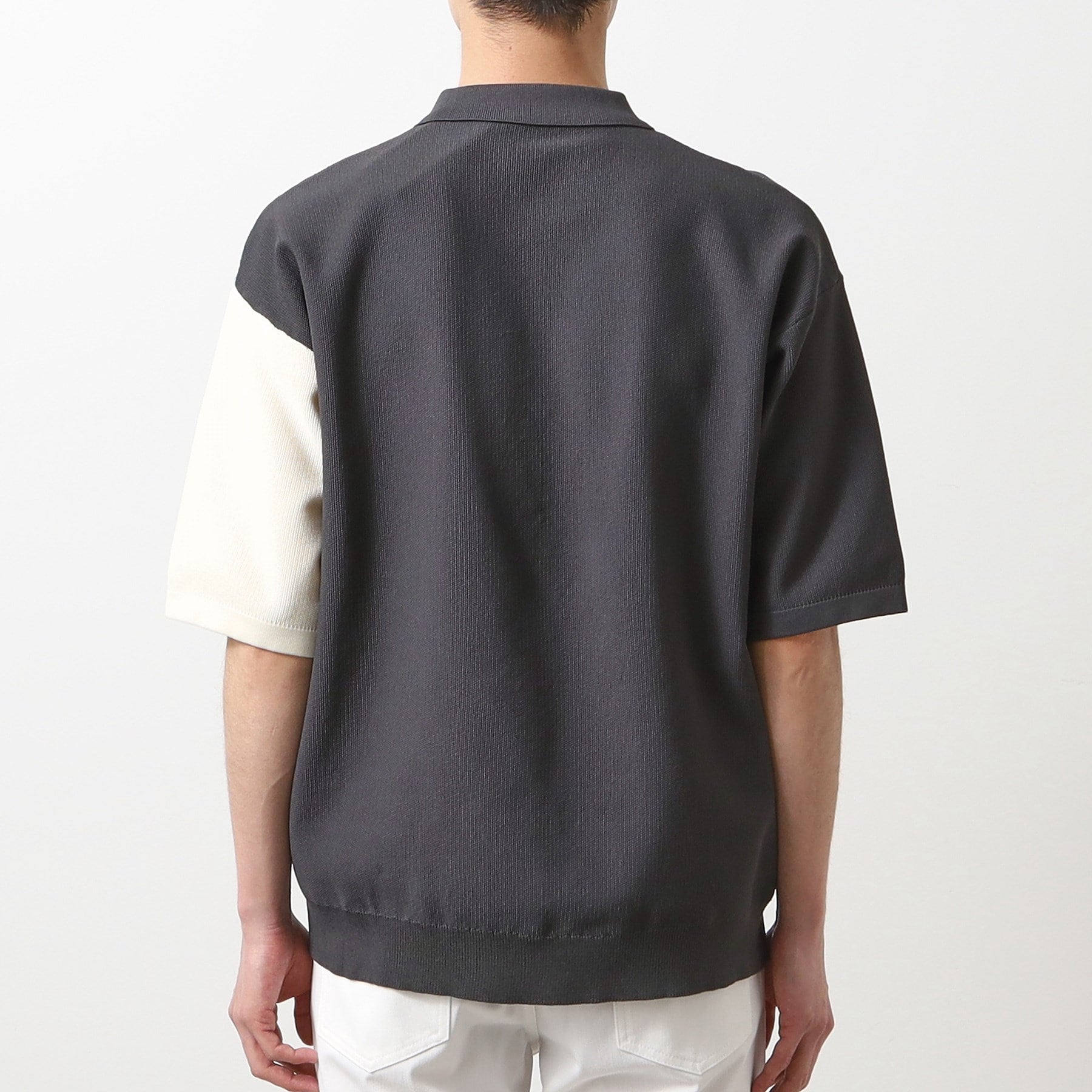 ザ ショップ ティーケー(メンズ) THE SHOP TK(Men) パネルニットポロシャツ （ベージュ(452)） ベージュ(452)