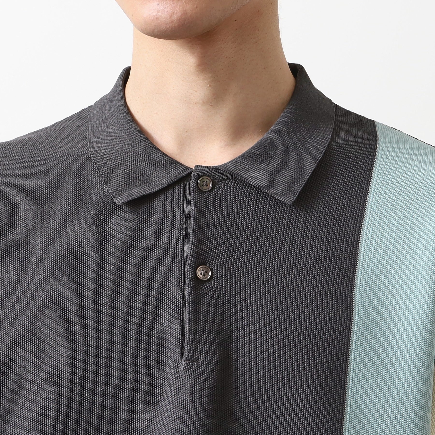 ザ ショップ ティーケー(メンズ) THE SHOP TK(Men) パネルニットポロシャツ （ベージュ(452)） ベージュ(452)