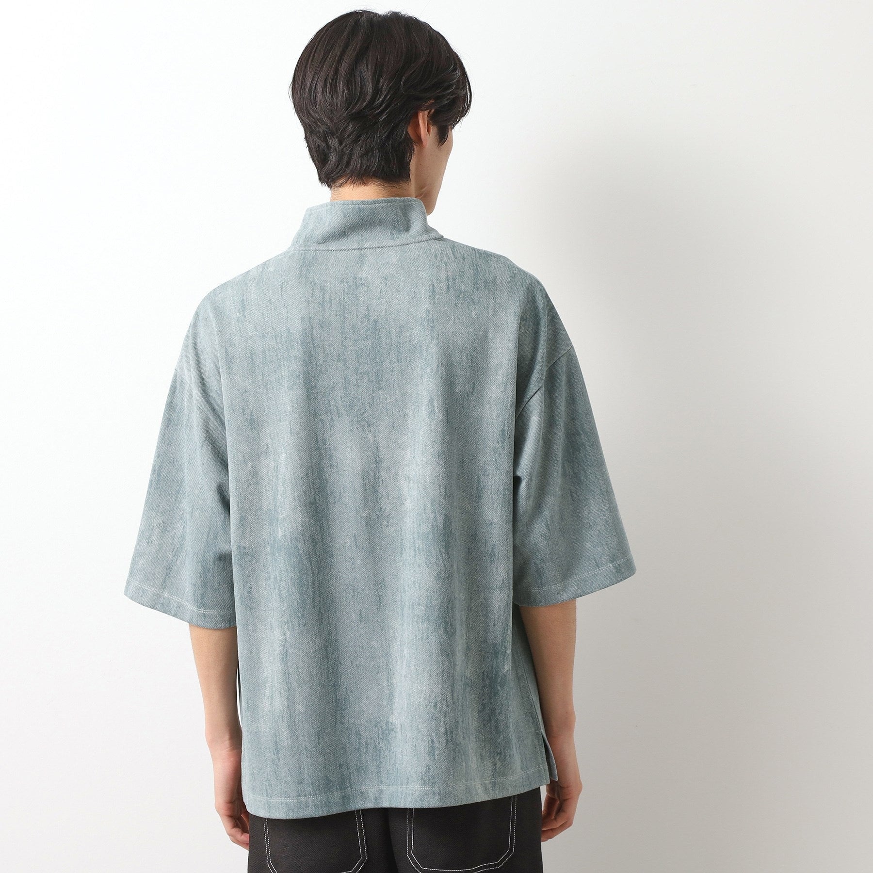 ザ ショップ ティーケー(メンズ) THE SHOP TK(Men) スウェードプリントハーフジップ （チャコールグレー(013)） チャコールグレー(013)