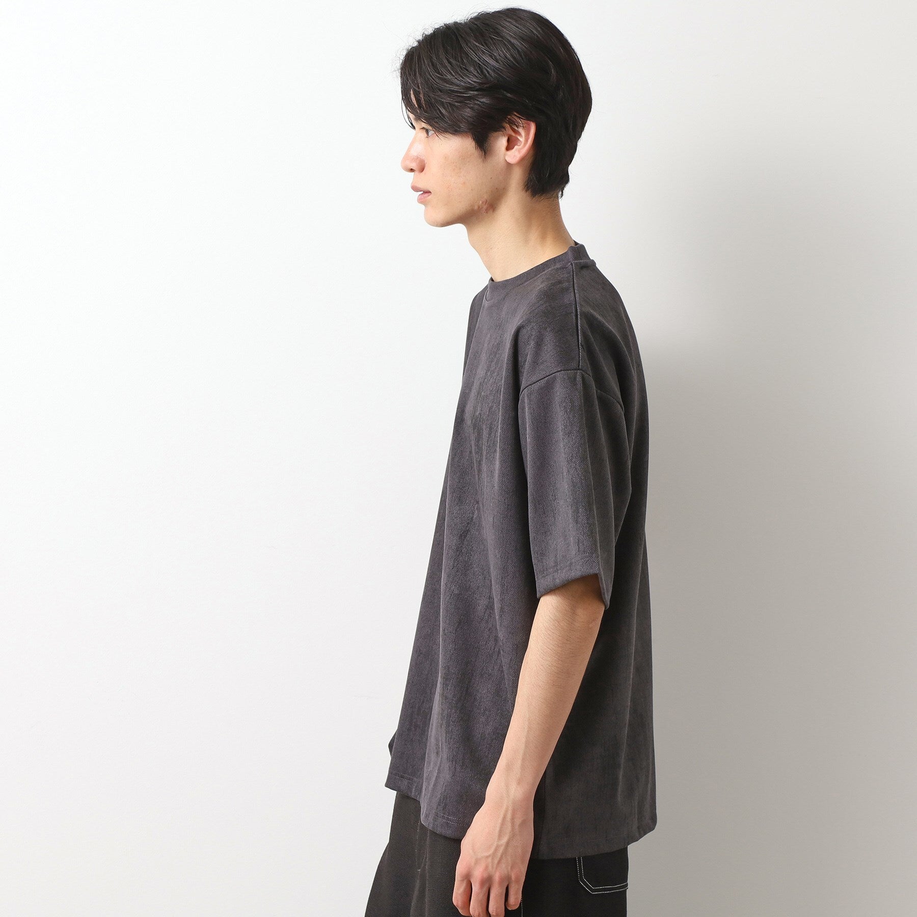 ザ ショップ ティーケー(メンズ) THE SHOP TK(Men) スウェードプリントTシャツ （ミントグリーン(021)） ミントグリーン(021)