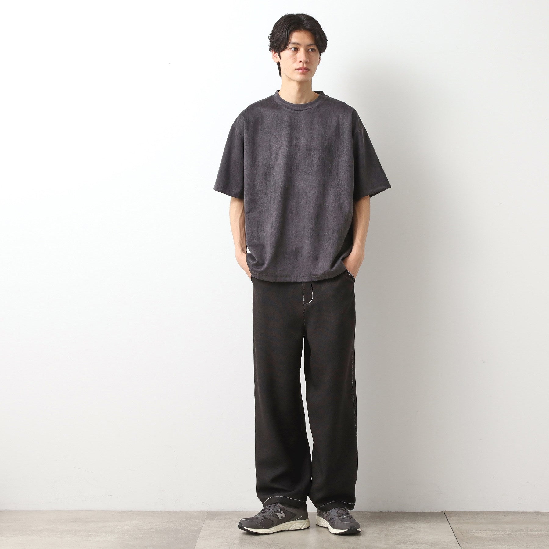 ザ ショップ ティーケー(メンズ) THE SHOP TK(Men) スウェードプリントTシャツ （ミントグリーン(021)） ミントグリーン(021)
