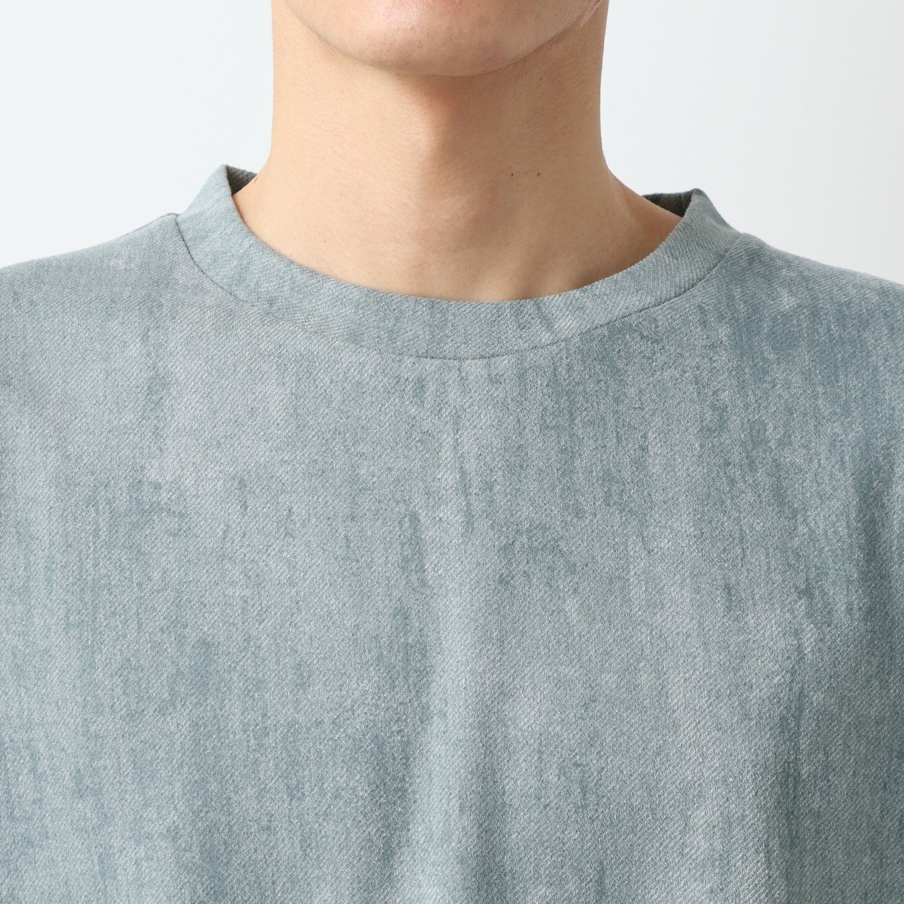 ザ ショップ ティーケー(メンズ) THE SHOP TK(Men) スウェードプリントTシャツ （ミントグリーン(021)） ミントグリーン(021)