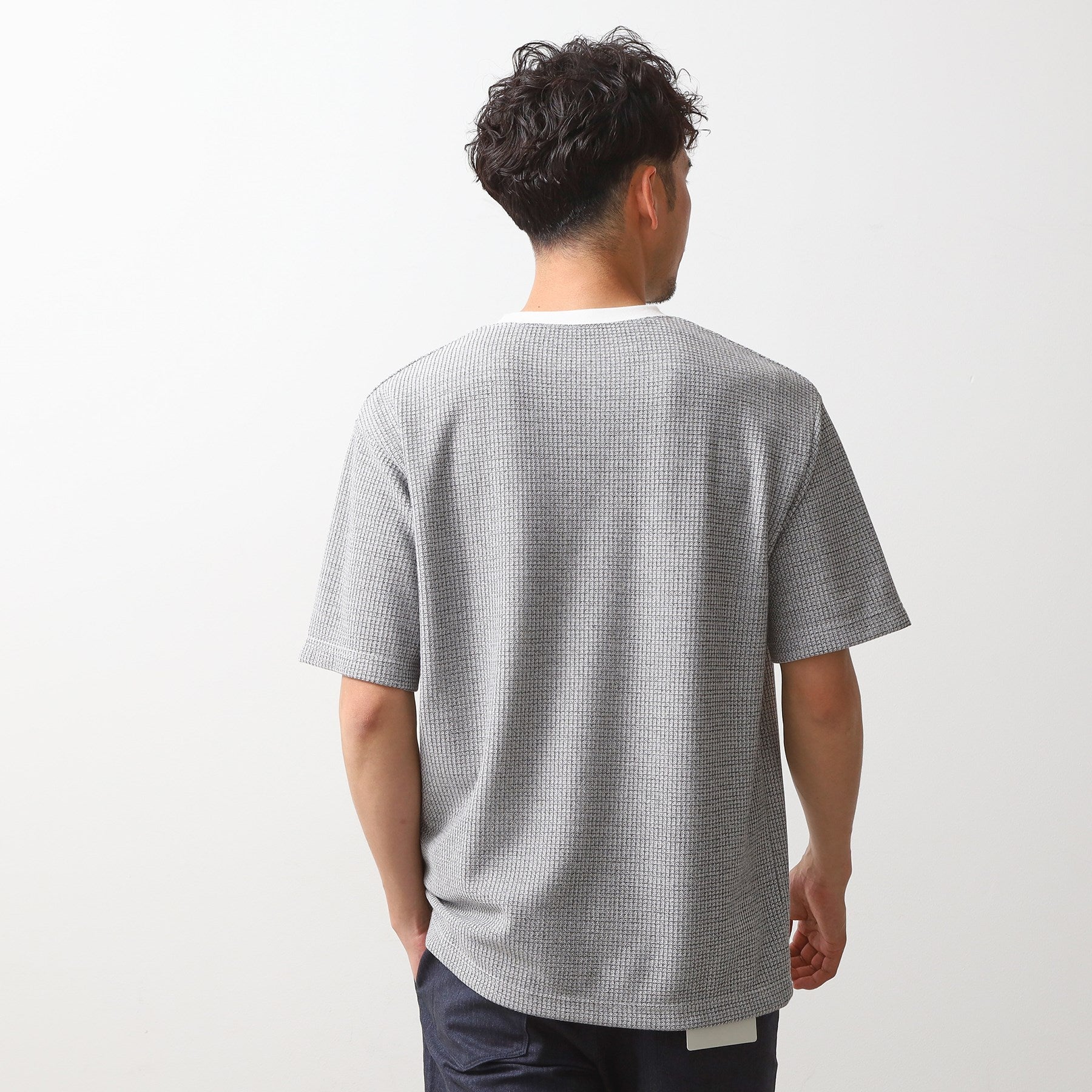 ザ ショップ ティーケー(メンズ) THE SHOP TK(Men) カットジャカード半袖Tシャツ （ブラック(019)） ブラック(019)