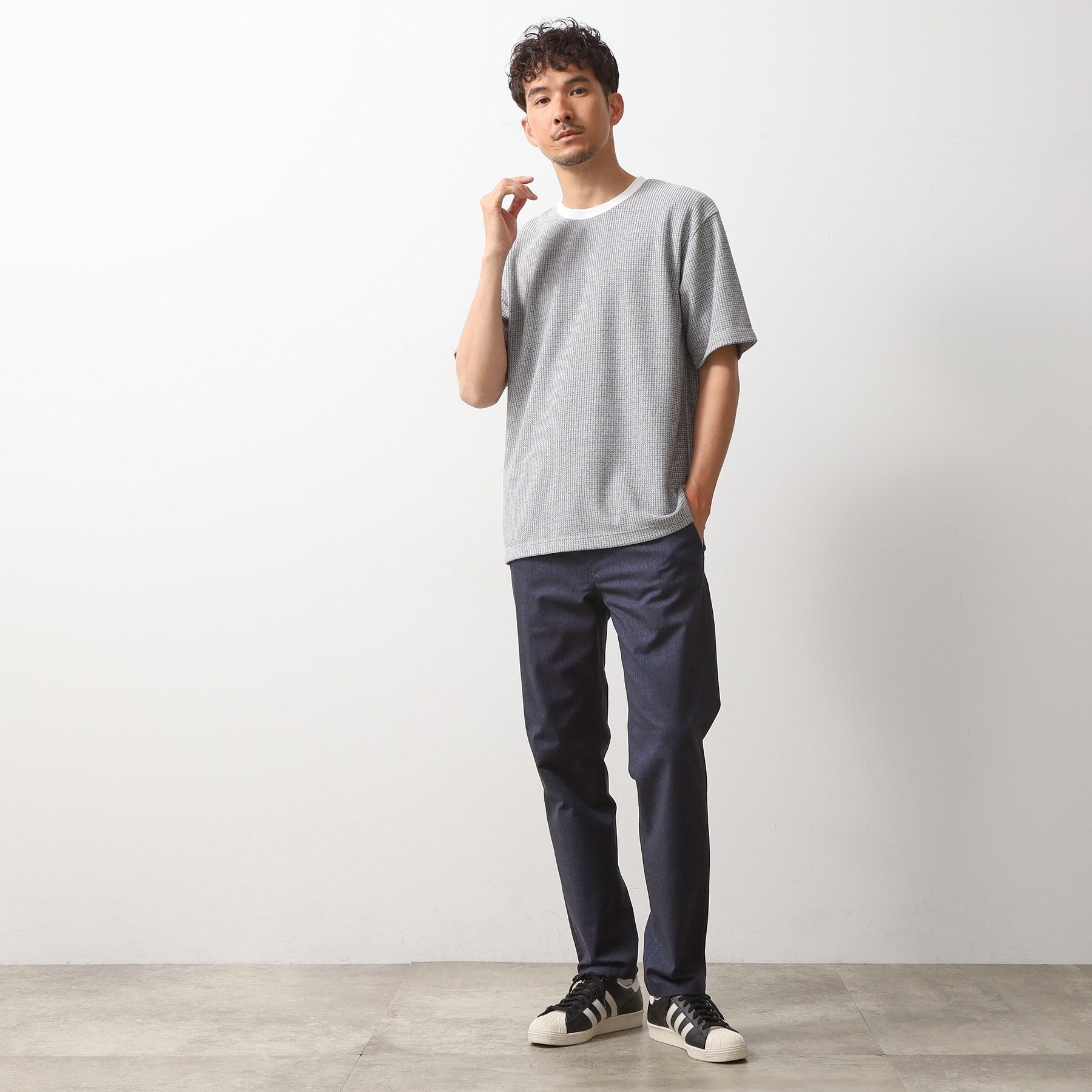 ザ ショップ ティーケー(メンズ) THE SHOP TK(Men) カットジャカード半袖Tシャツ （ブラック(019)） ブラック(019)