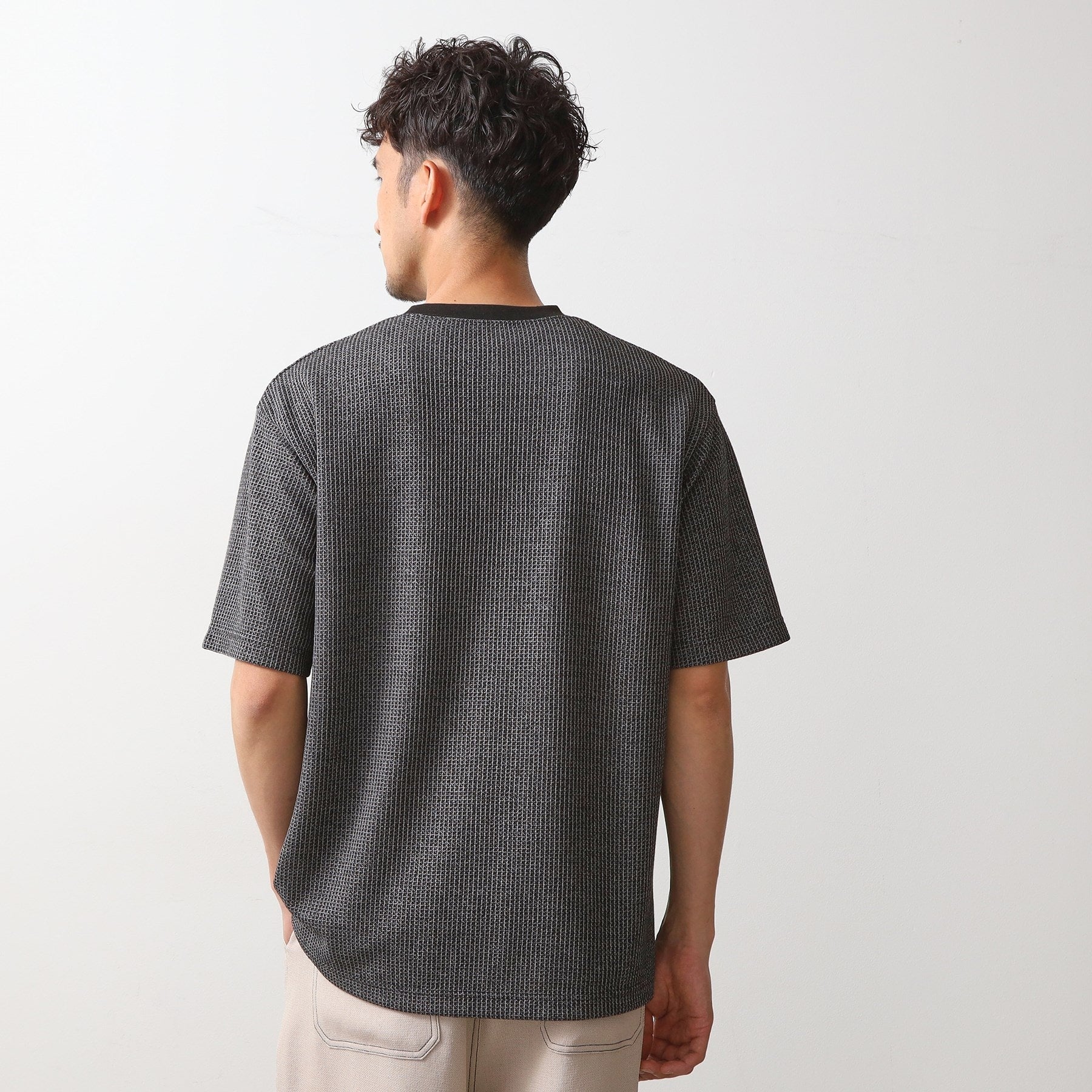 ザ ショップ ティーケー(メンズ) THE SHOP TK(Men) カットジャカード半袖Tシャツ （ブラック(019)） ブラック(019)